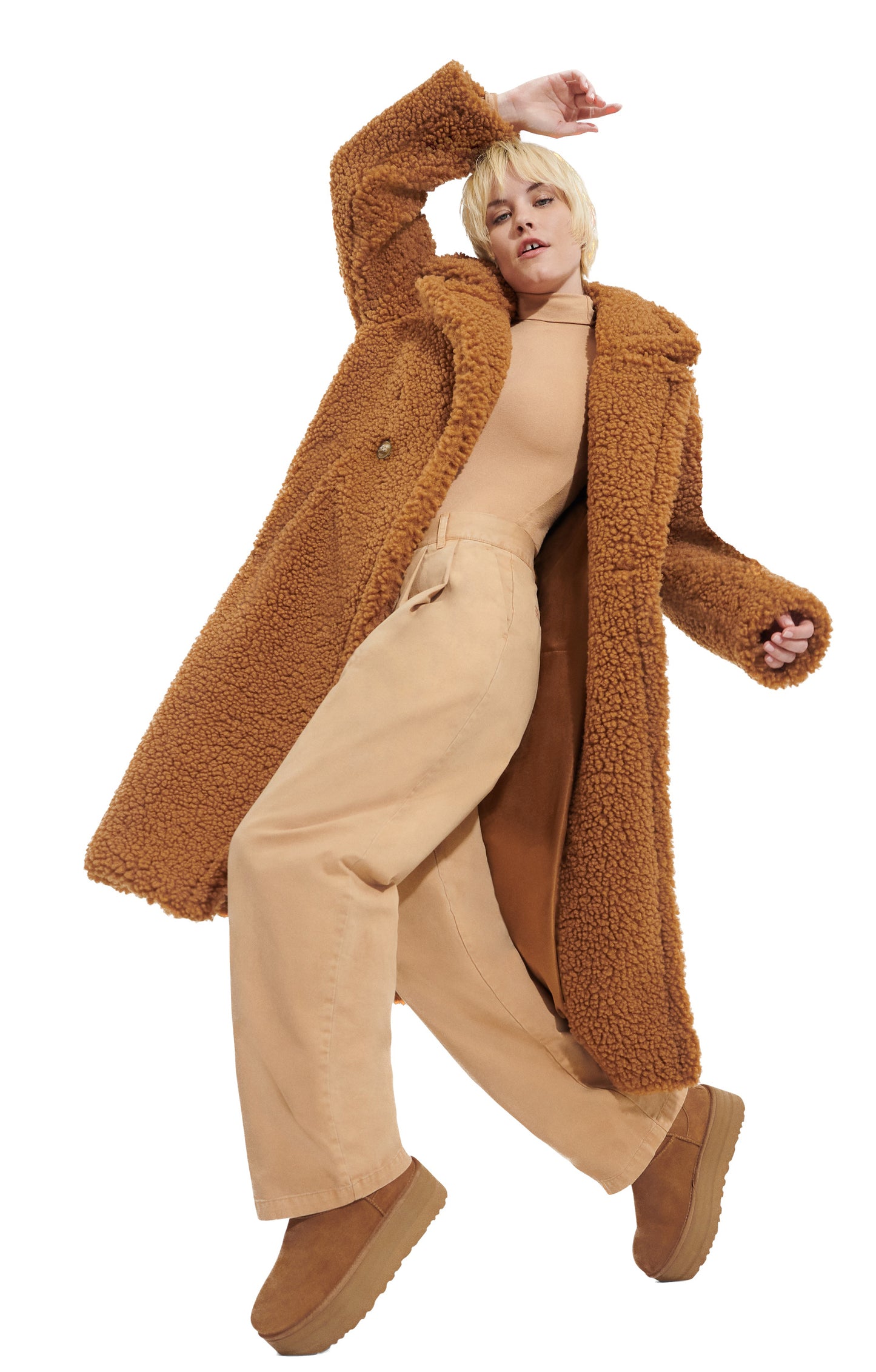 UGG Gertrude Long Teddy Coat