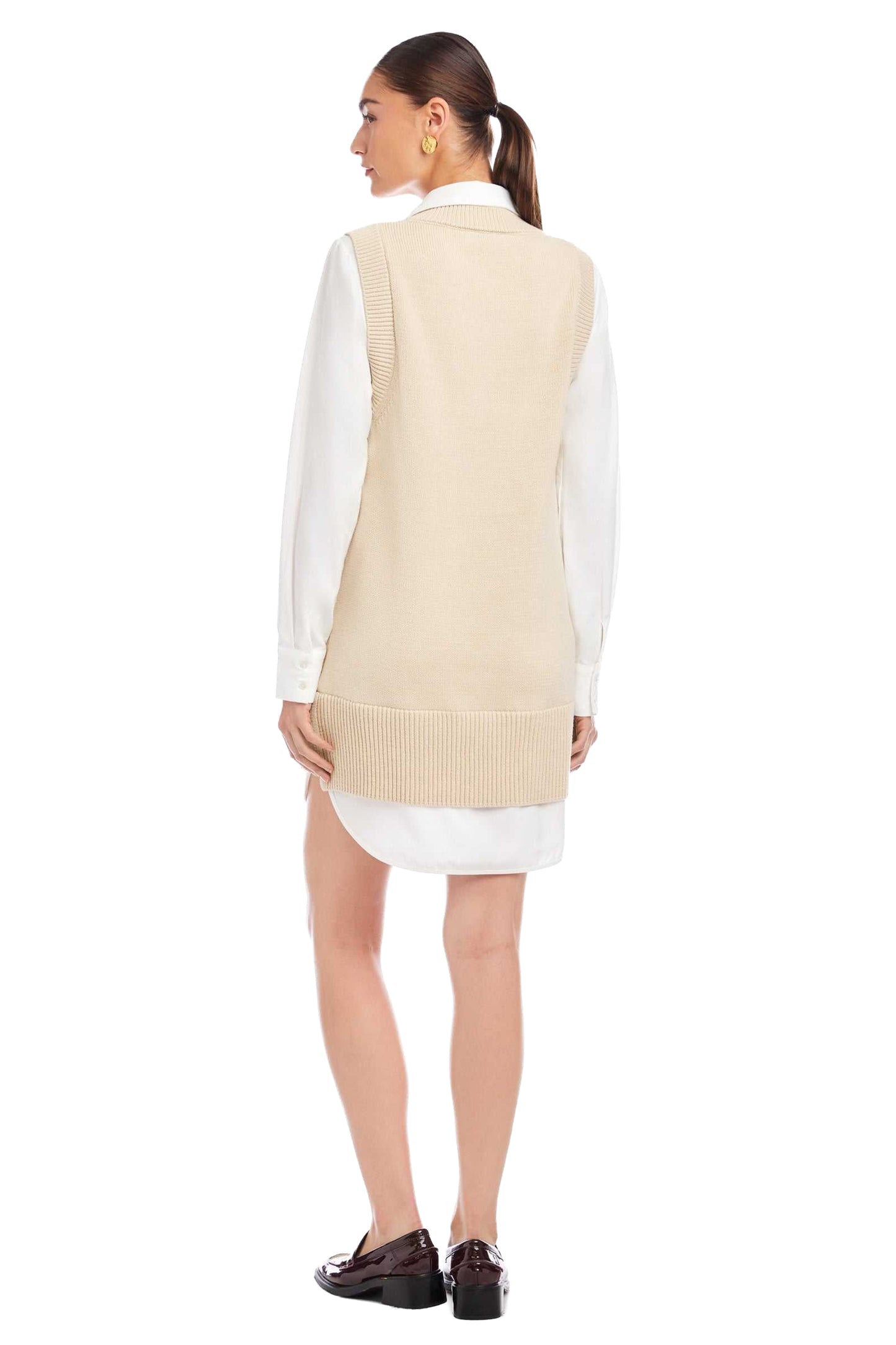 FIFTEEN TWENTY Elora Mixed Media Vest Dress