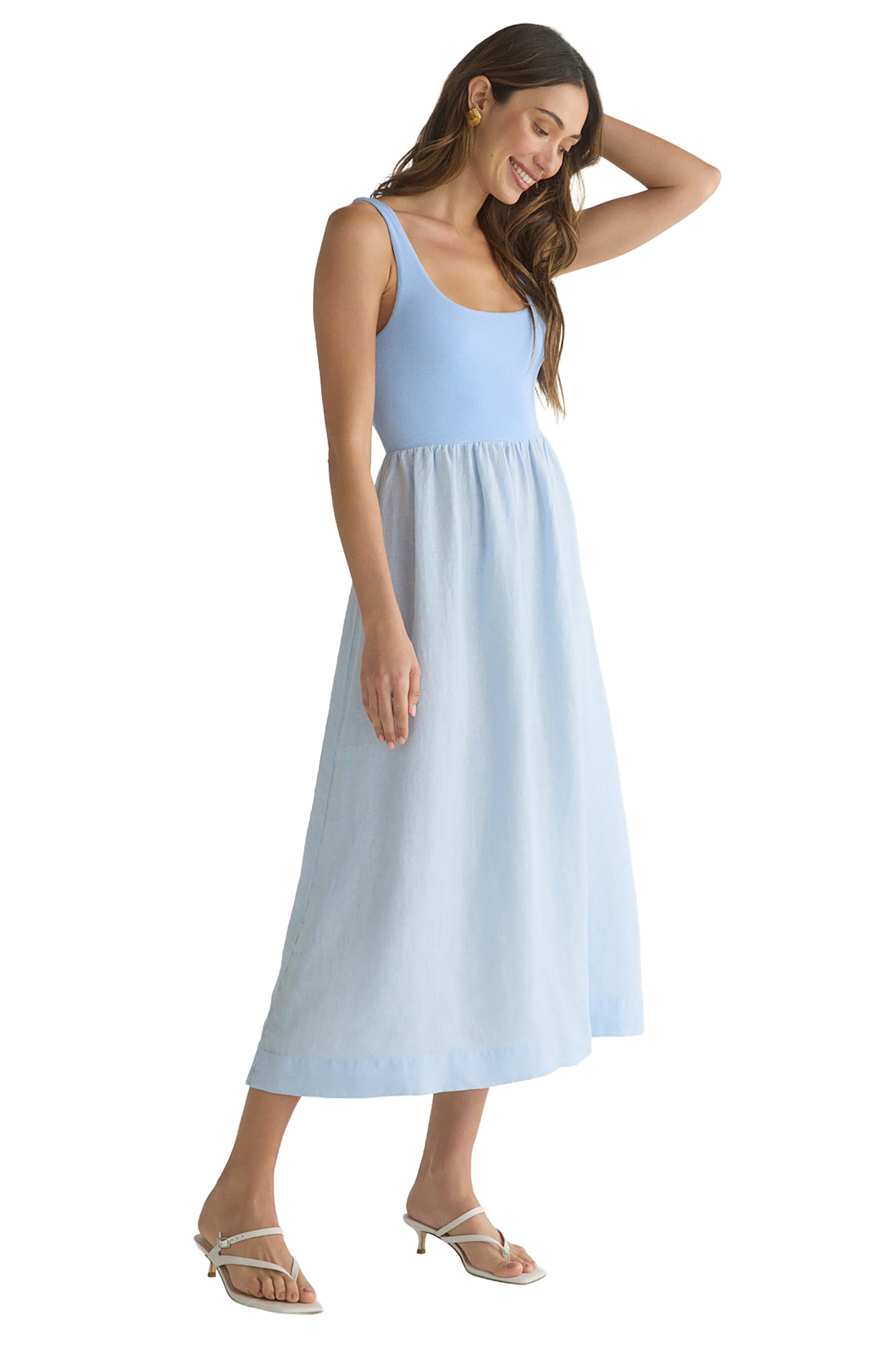 Bella Dahl Sleeveless Knit Combo Dress