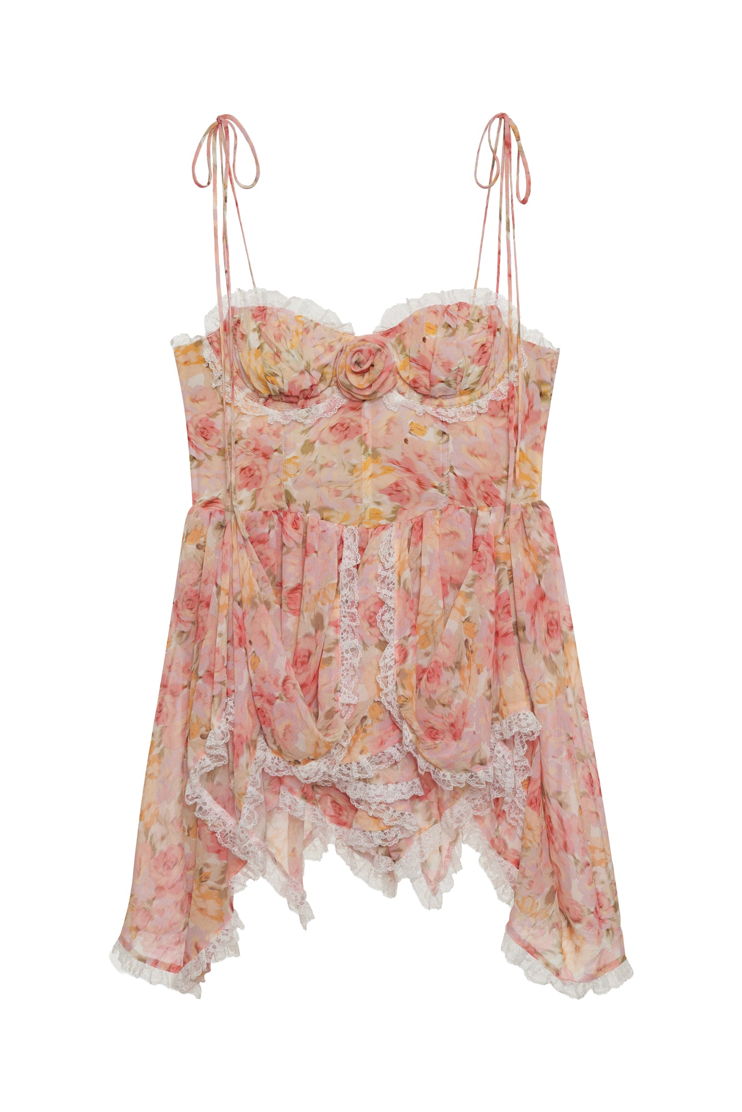 For Love & Lemons Elea Asymmetrical Mini Dress