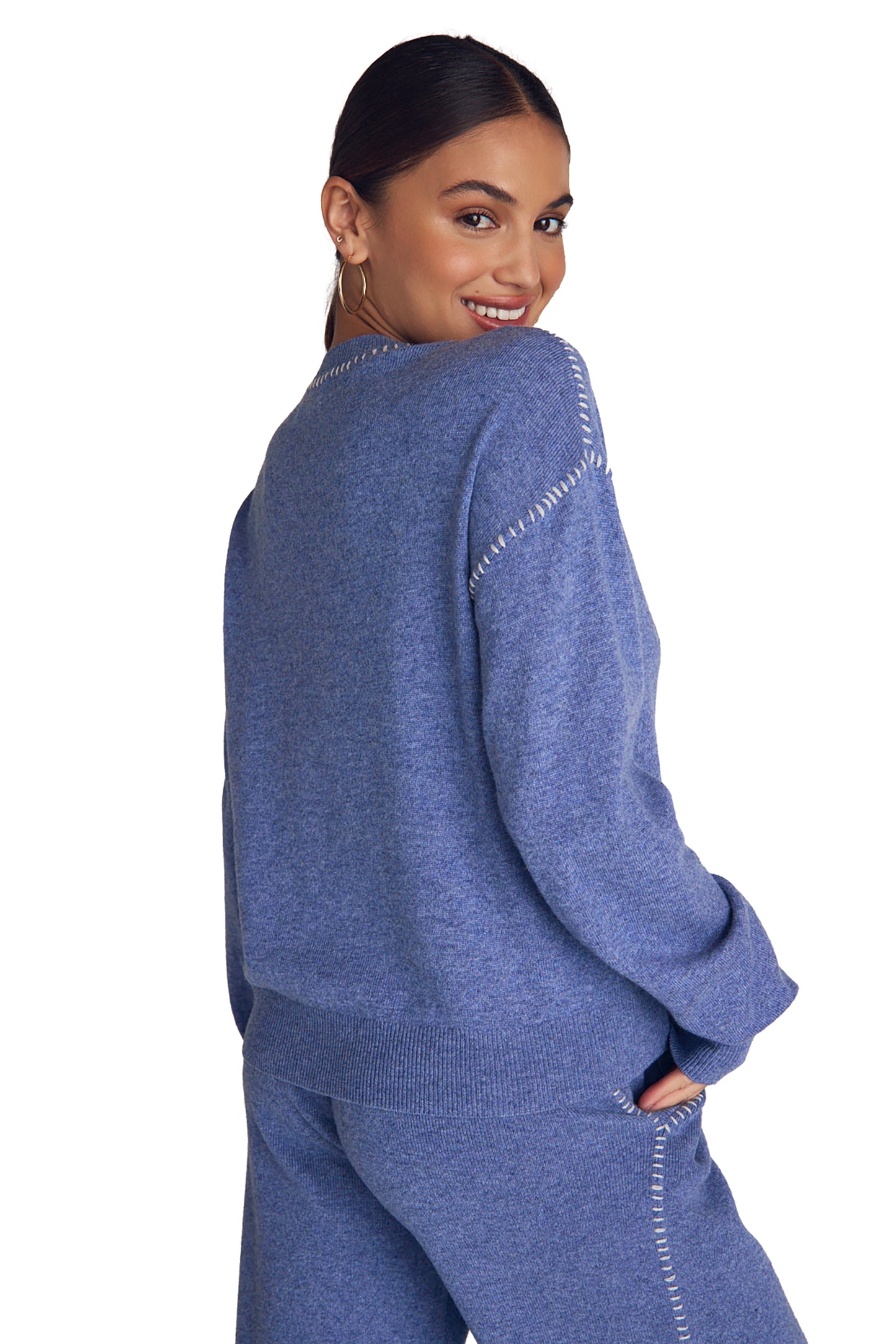 Bella Dahl Whip Stitched Crew Neck Sweater
