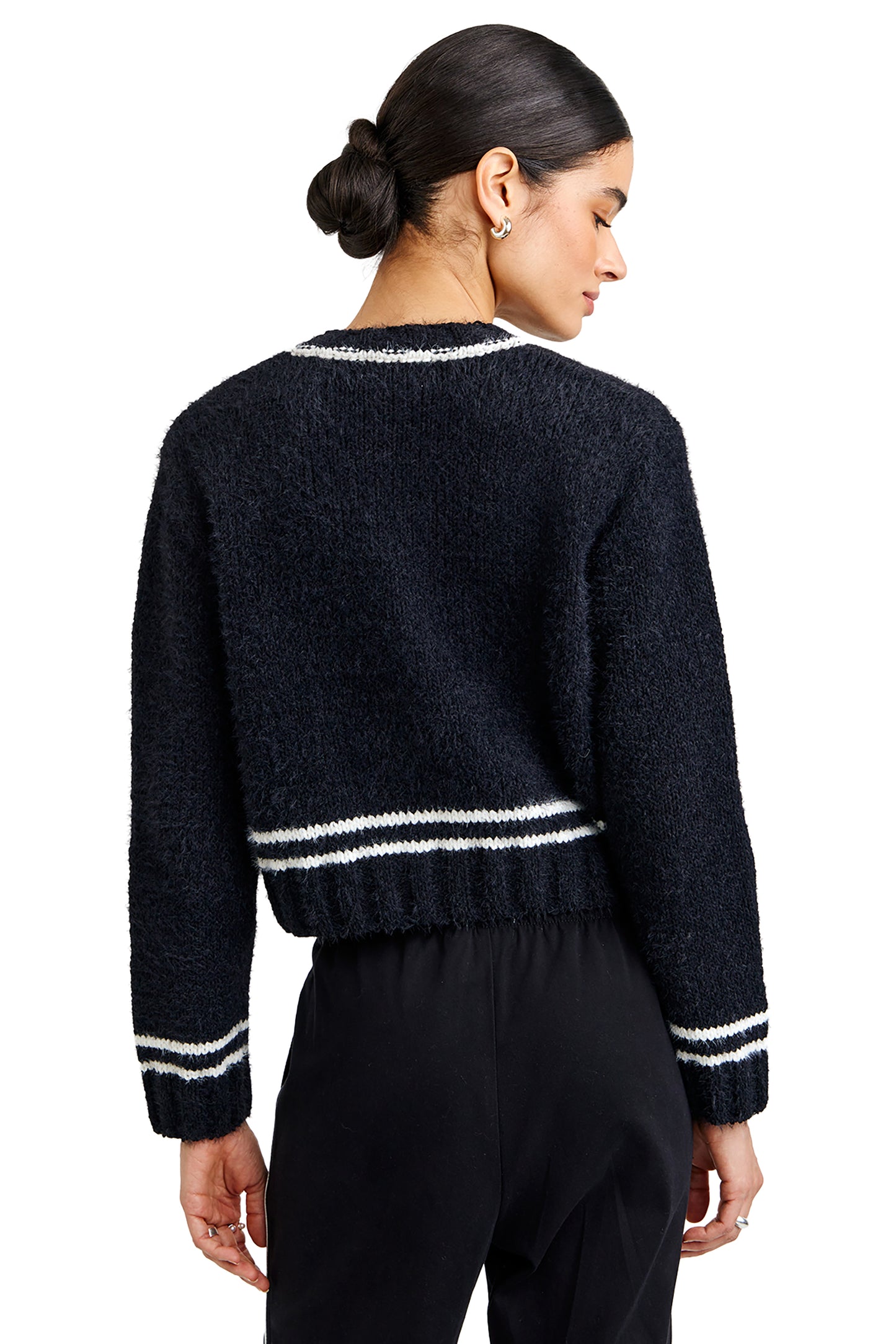 Bella Dahl Contrast Stripe Cardigan