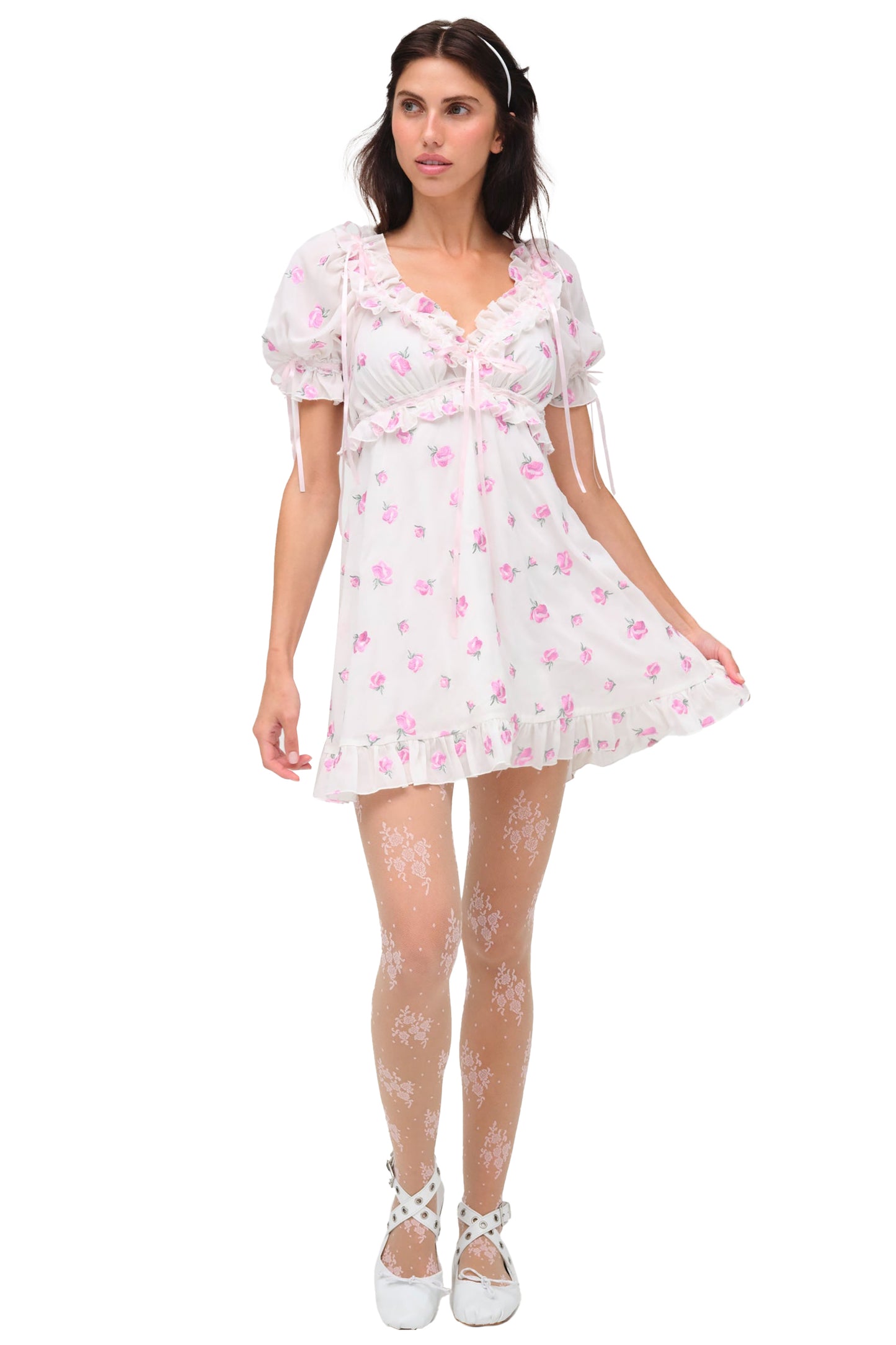 For Love & Lemons Fiona Floral Mini Dress