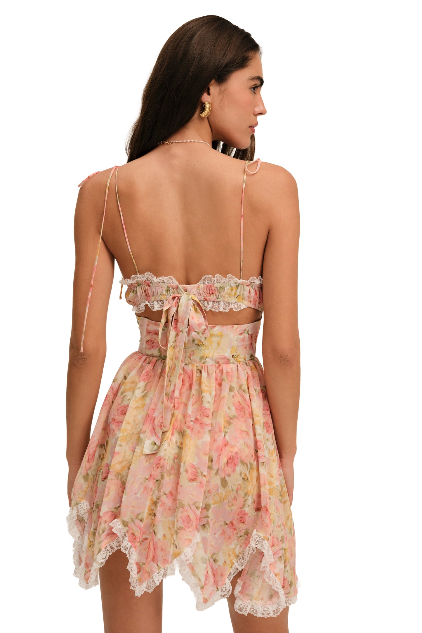 For Love & Lemons Elea Asymmetrical Mini Dress