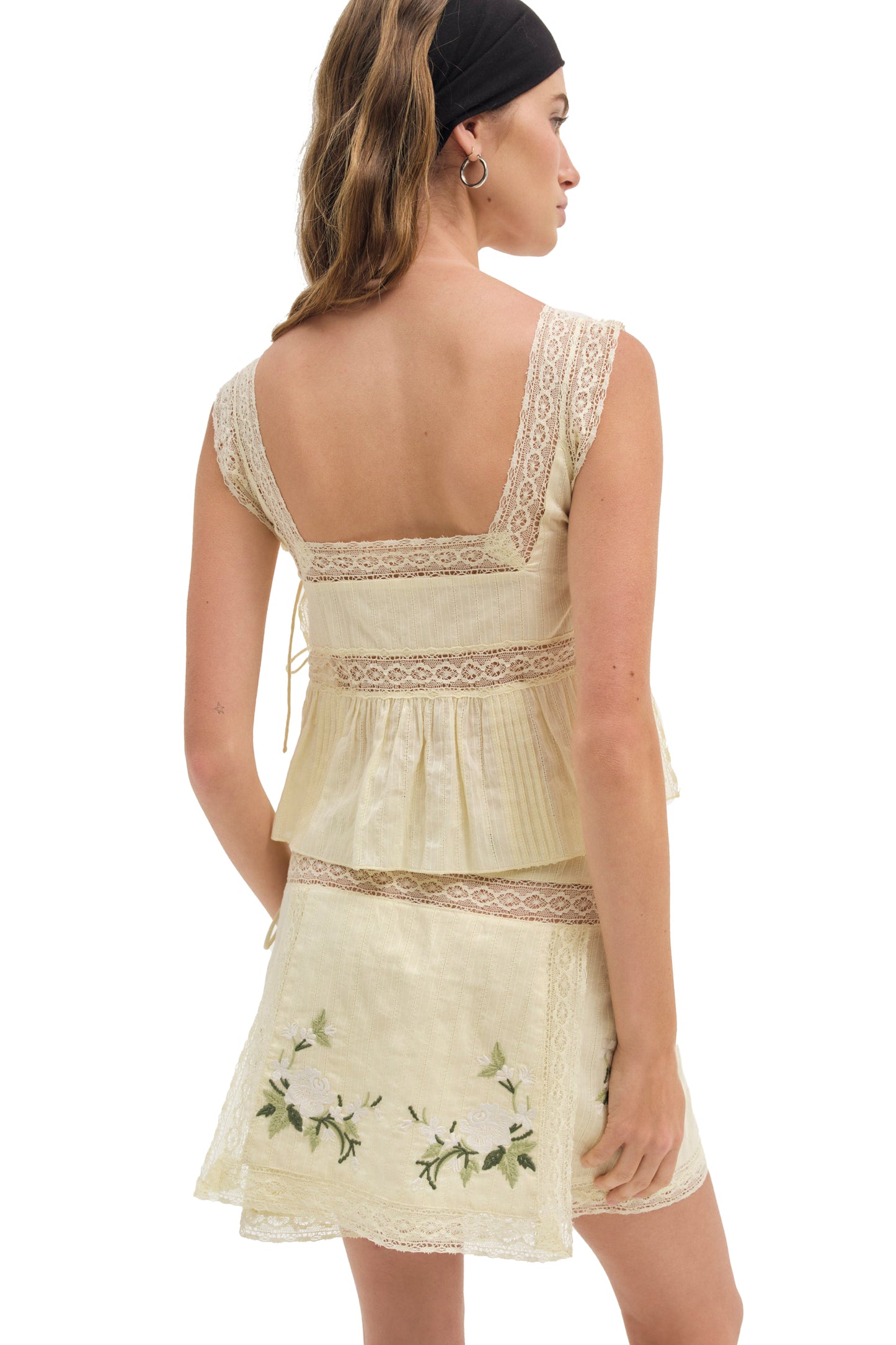For Love & Lemons Jolene Embroidered Top