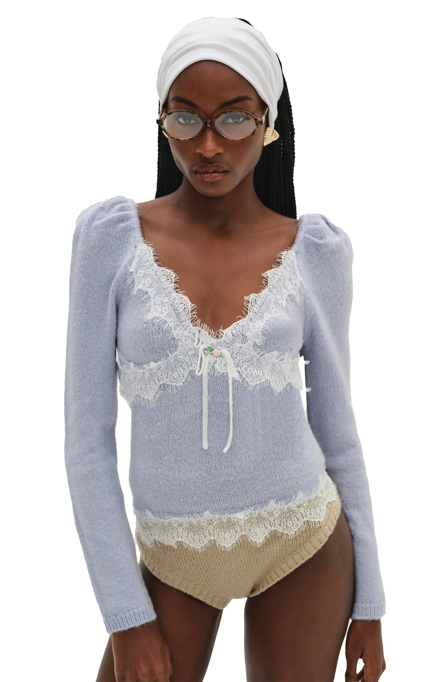 For Love & Lemons Rosaleen Knit Top