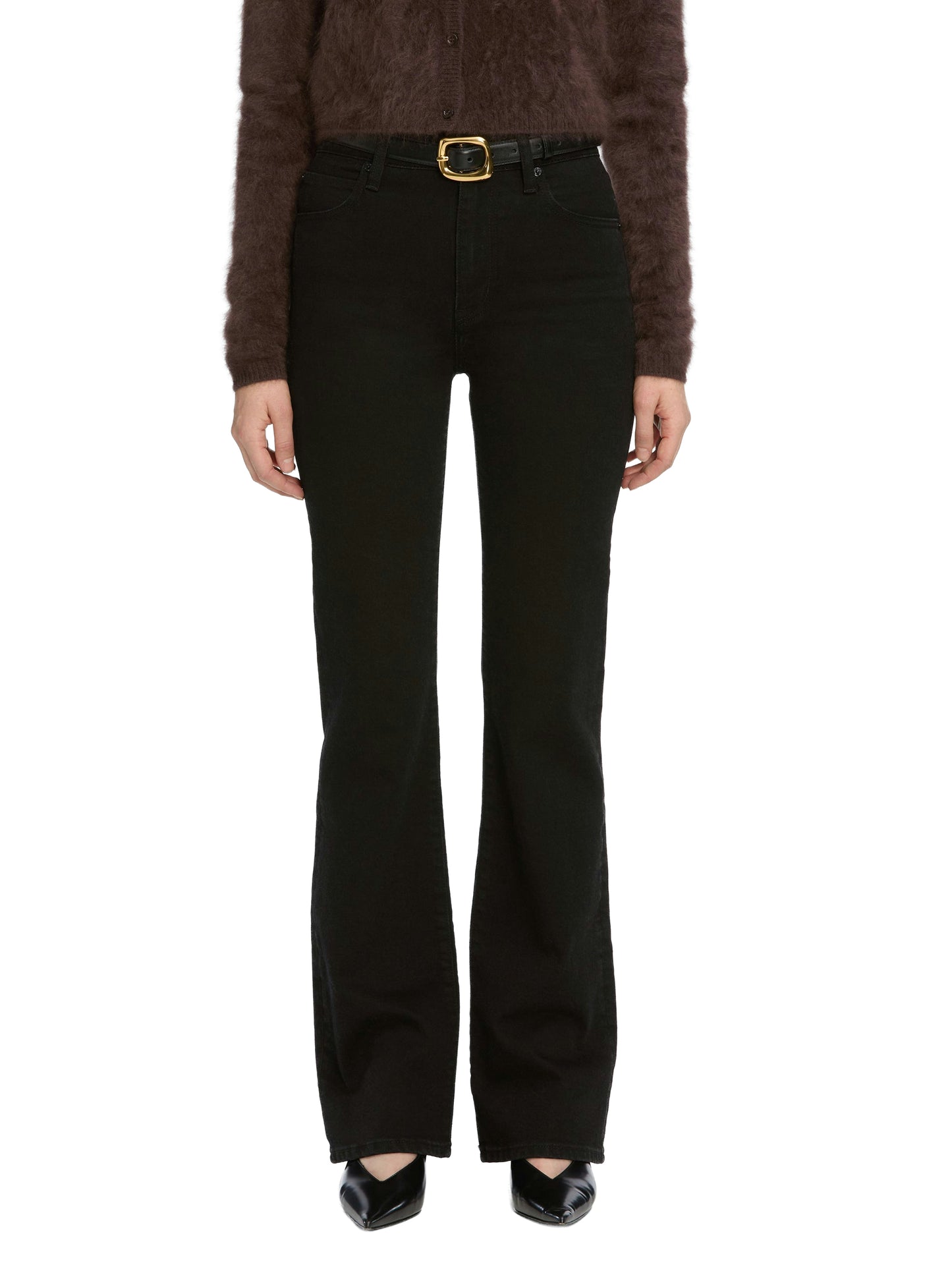 FRAME The Organic Buckle Belt - Black