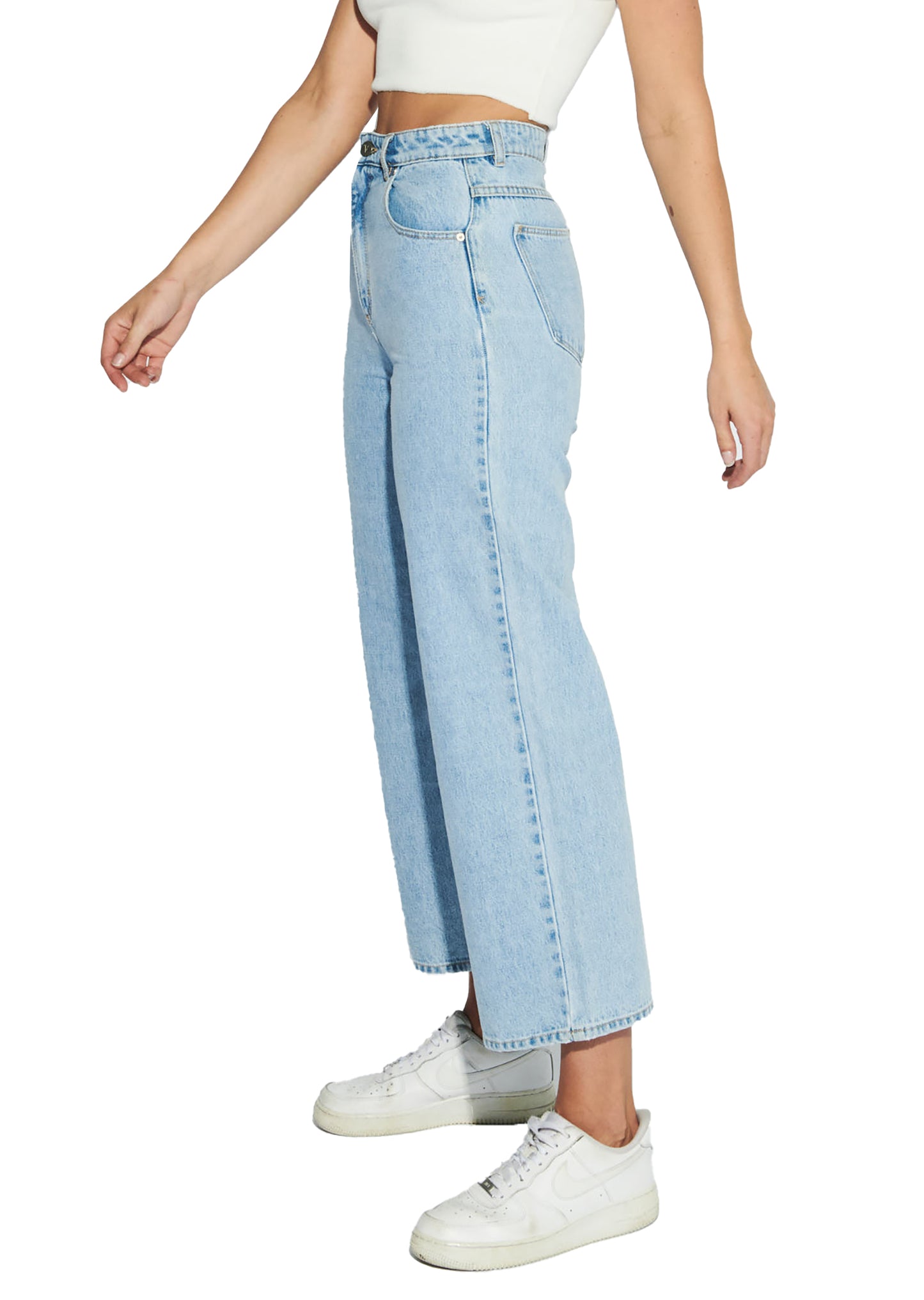 Abrand Jeans A Street Aline Crop Denim Jeans in Walkaway
