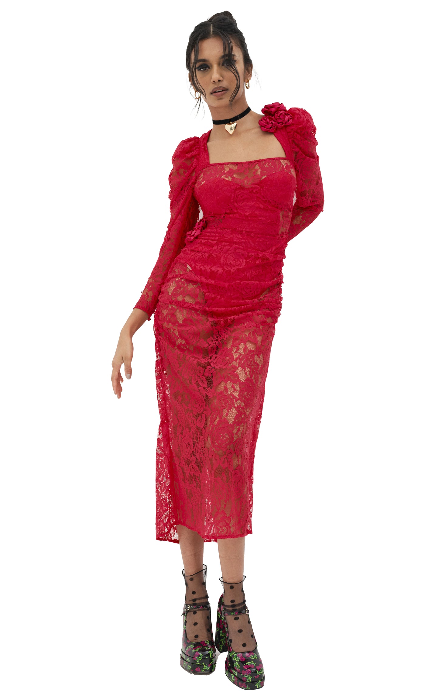For Love & Lemons Kana Midi Dress