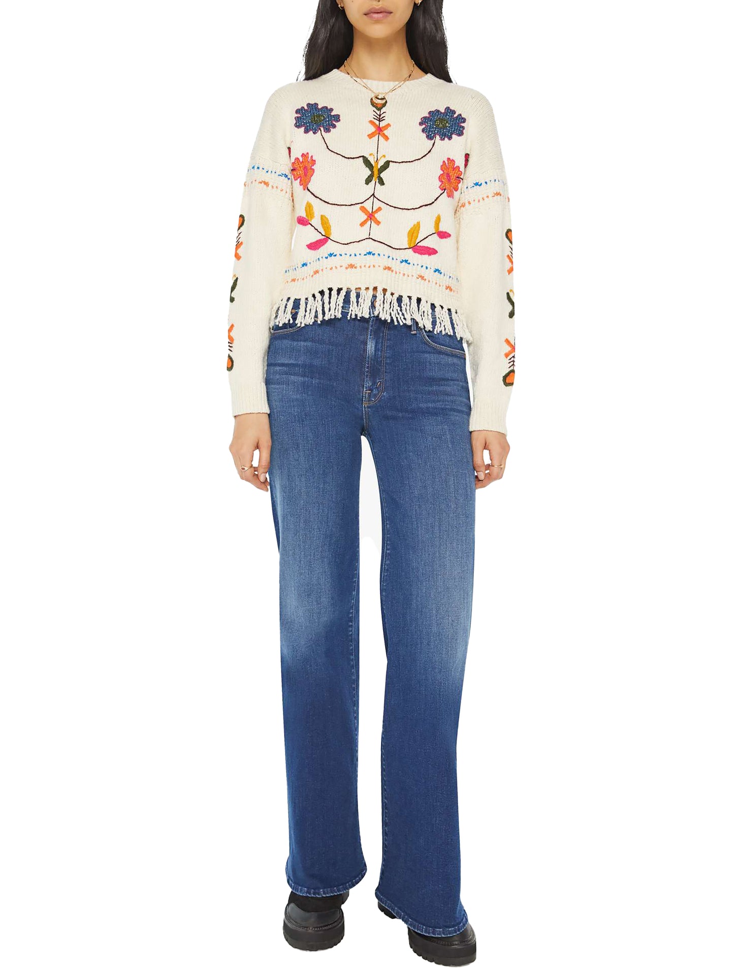 MOTHER The Itsy Jumper Fringe Sweater - Little Trinket