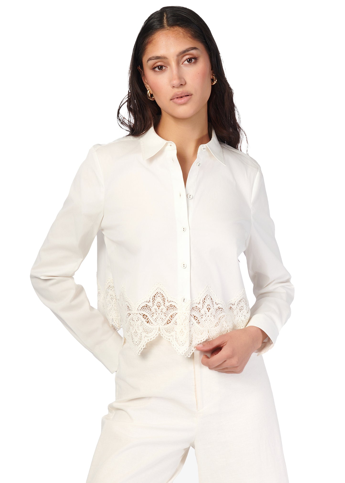 Cami NYC Cielo Cropped Cotton Poplin Blouse