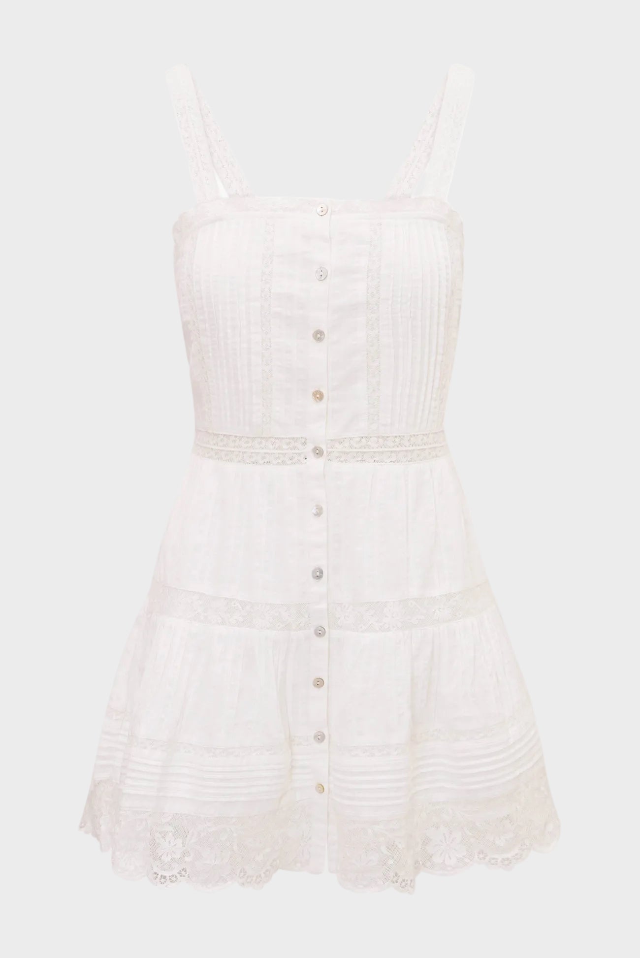 LOVESHACKFANCY Charlize Cotton Mini Dress