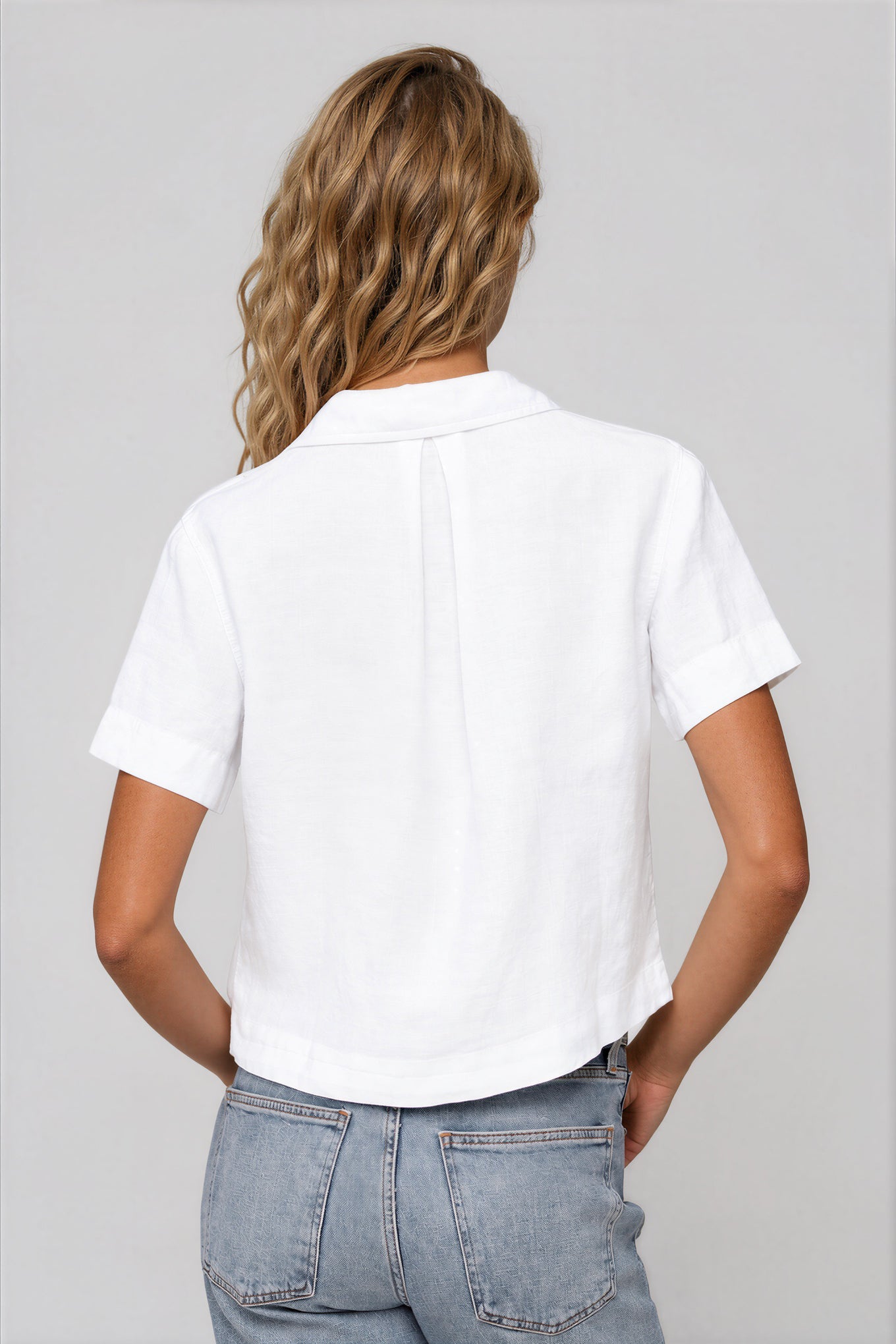 Bella Dahl Short Sleeve Flowy Button Down Shirt