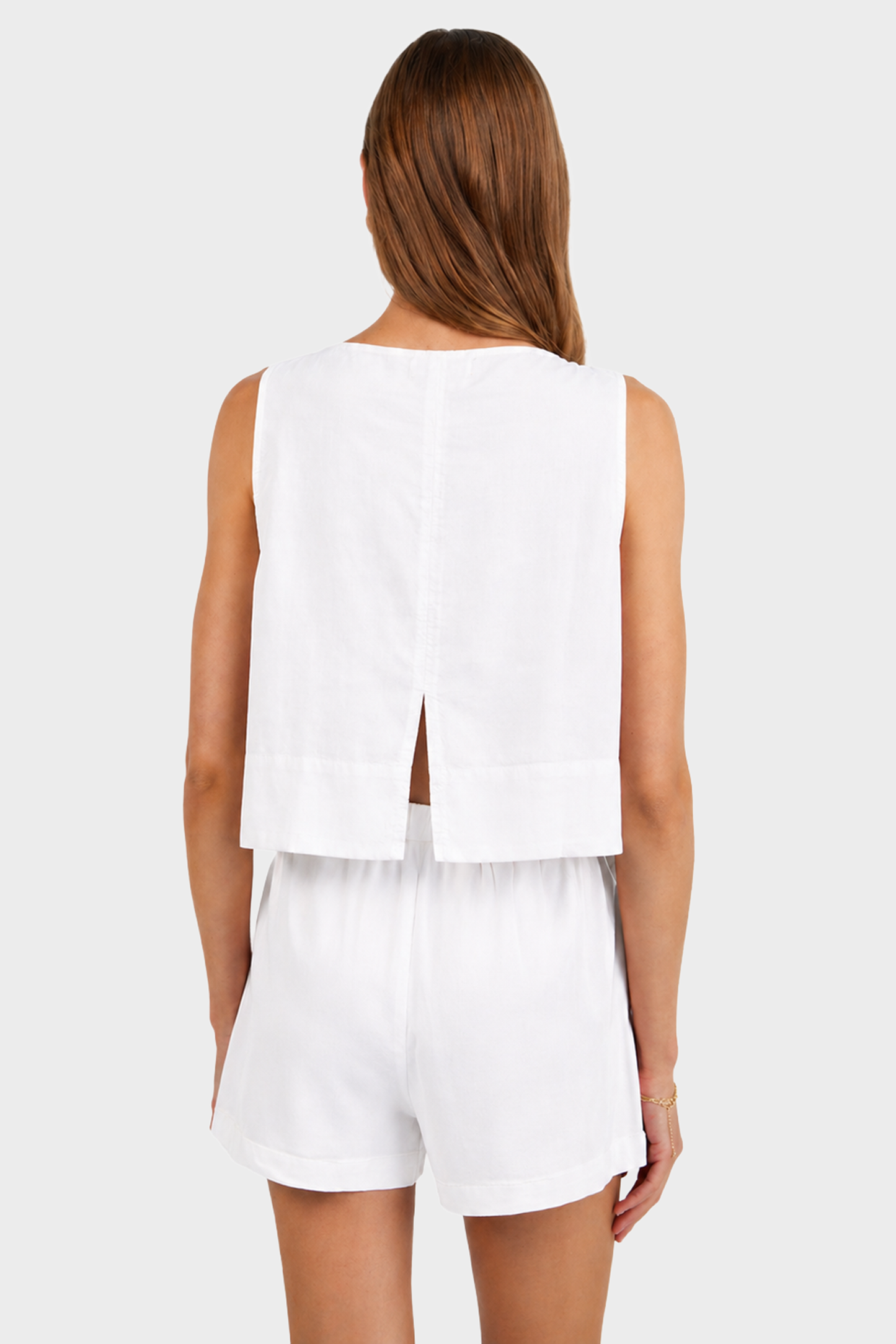 Bella Dahl Sleeveless Boat Neck Split Back