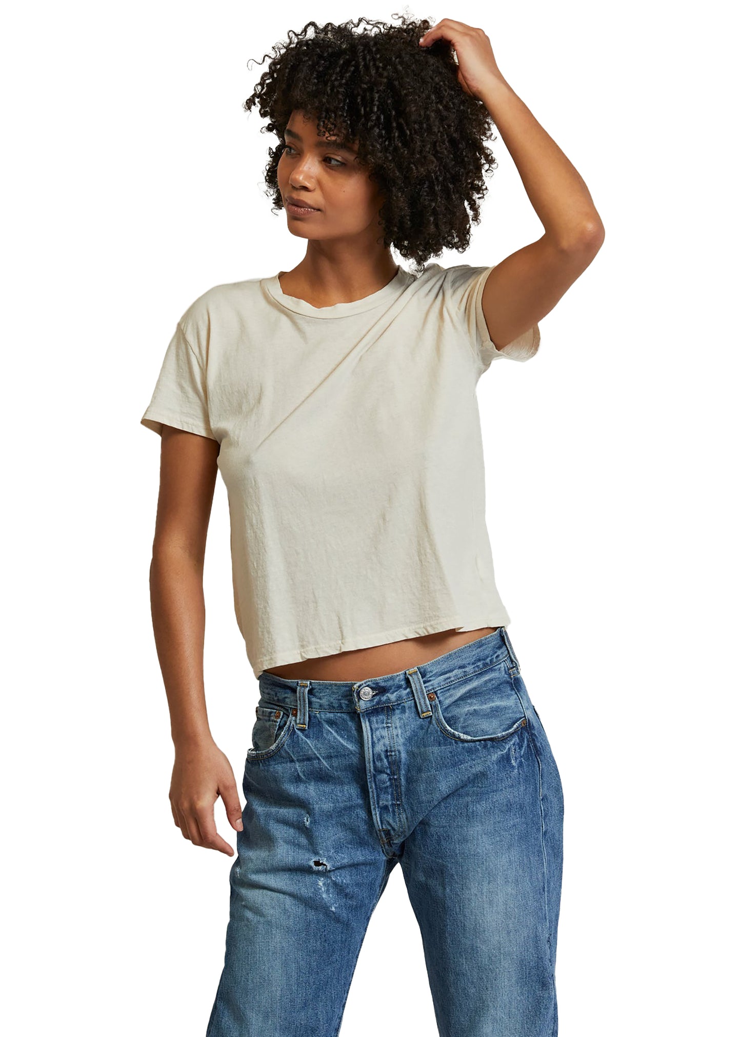 perfectwhitetee Harley Cotton Boxy Crew Tee