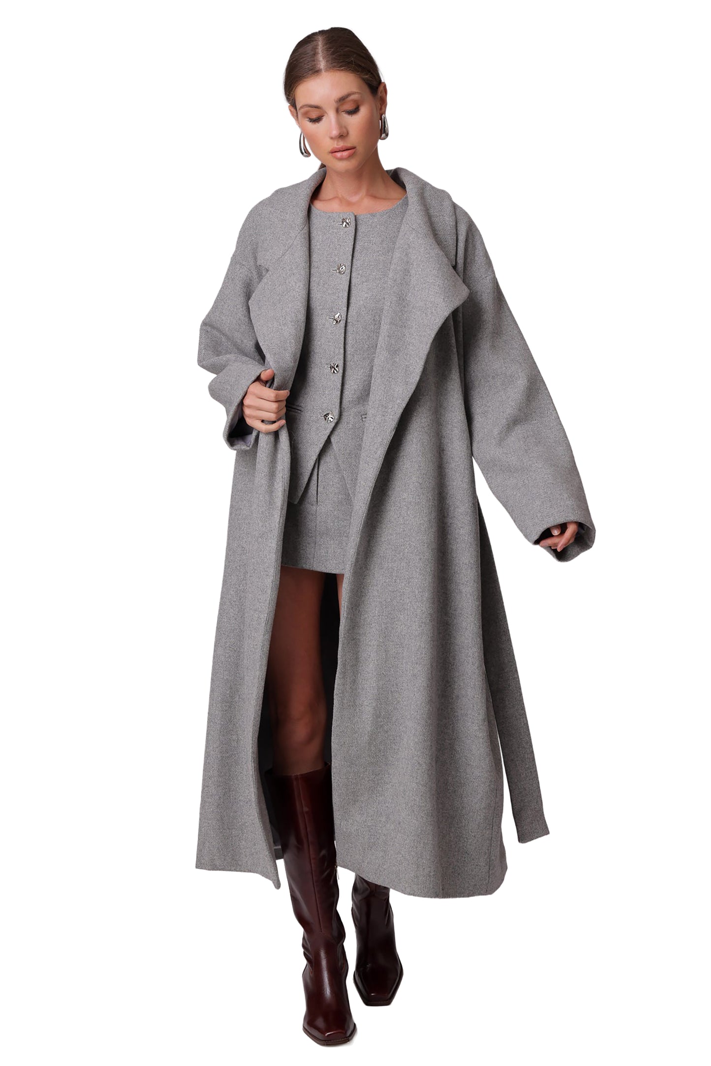 Line & Dot Damson Coat