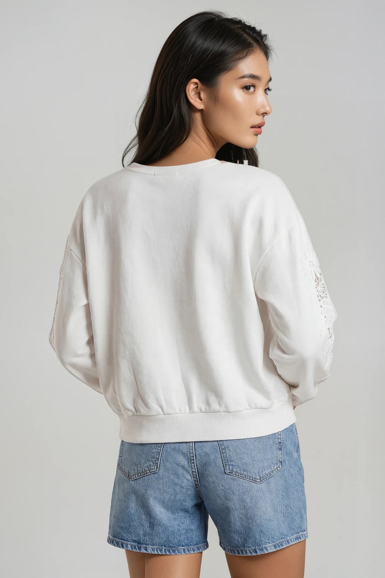 Generation Love Arabella 3d Lace Combo Sweatshirt