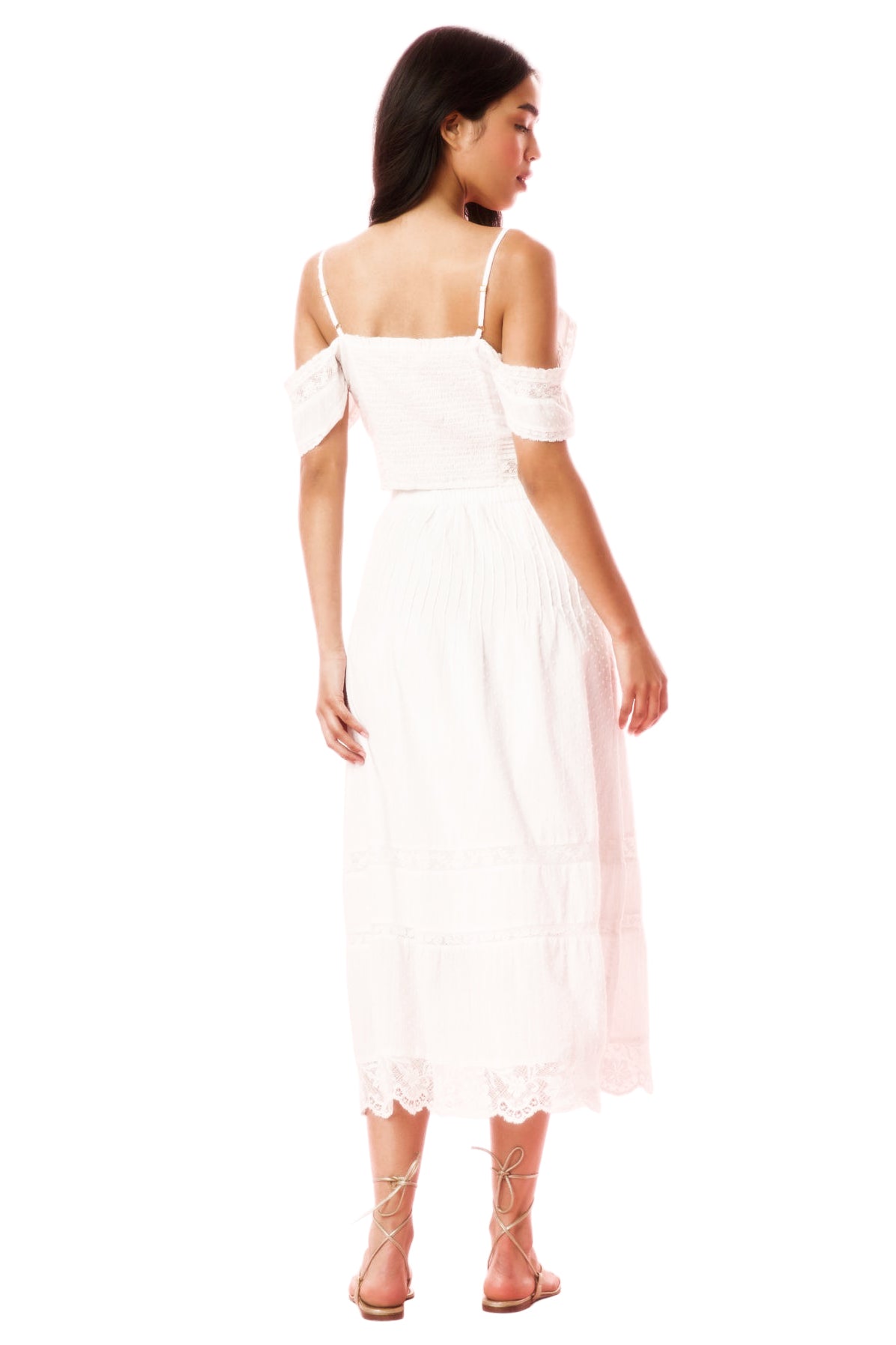 LOVESHACKFANCY Allesia Cotton Midi Skirt