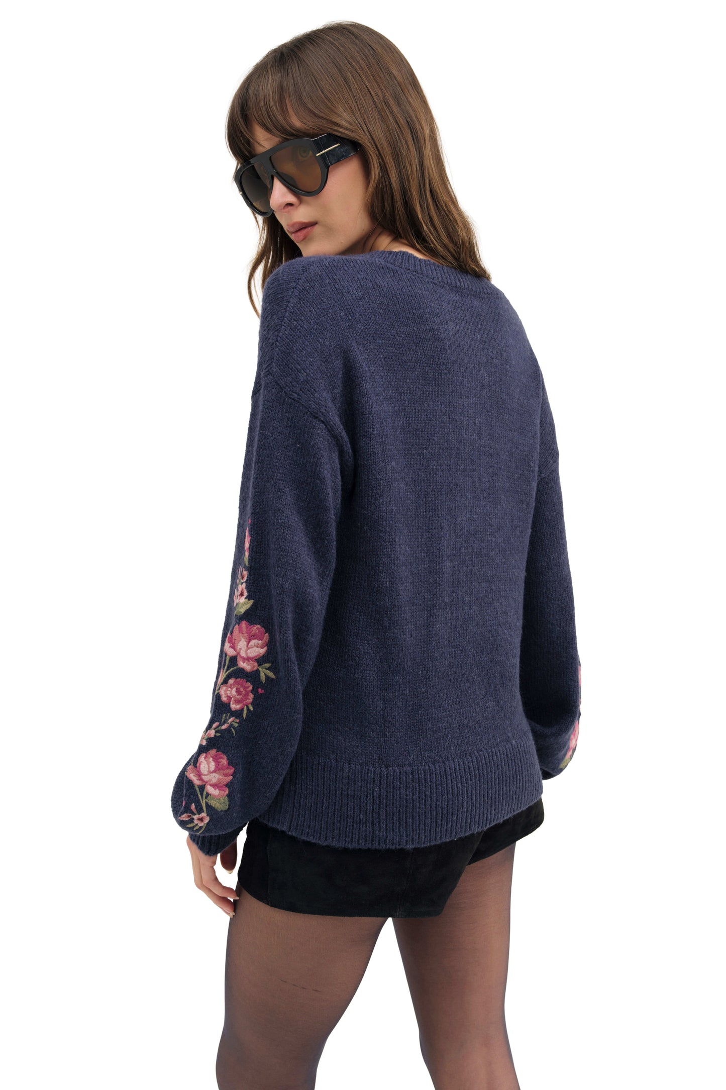 For Love & Lemons Molly Embroidered Pullover Sweater