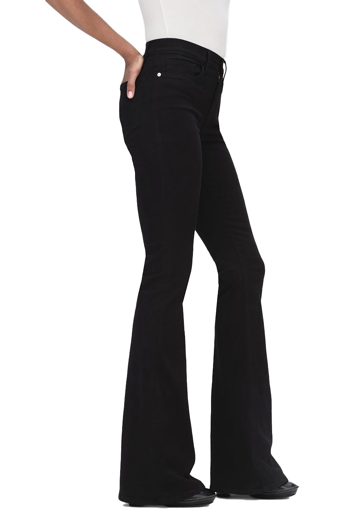 FRAME Le High Flare Jeans - Film Noir