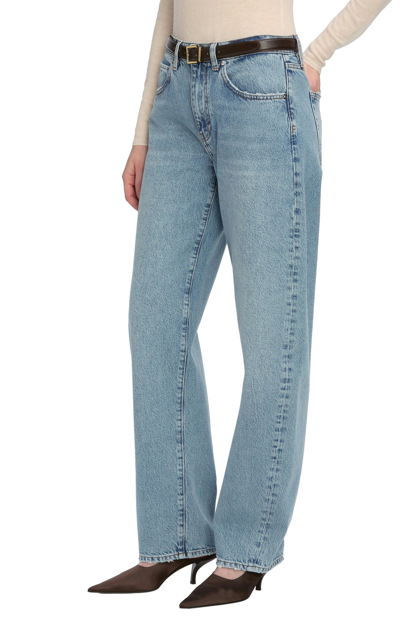 FRAME Low Slung Barrel Jeans - Dollhouse