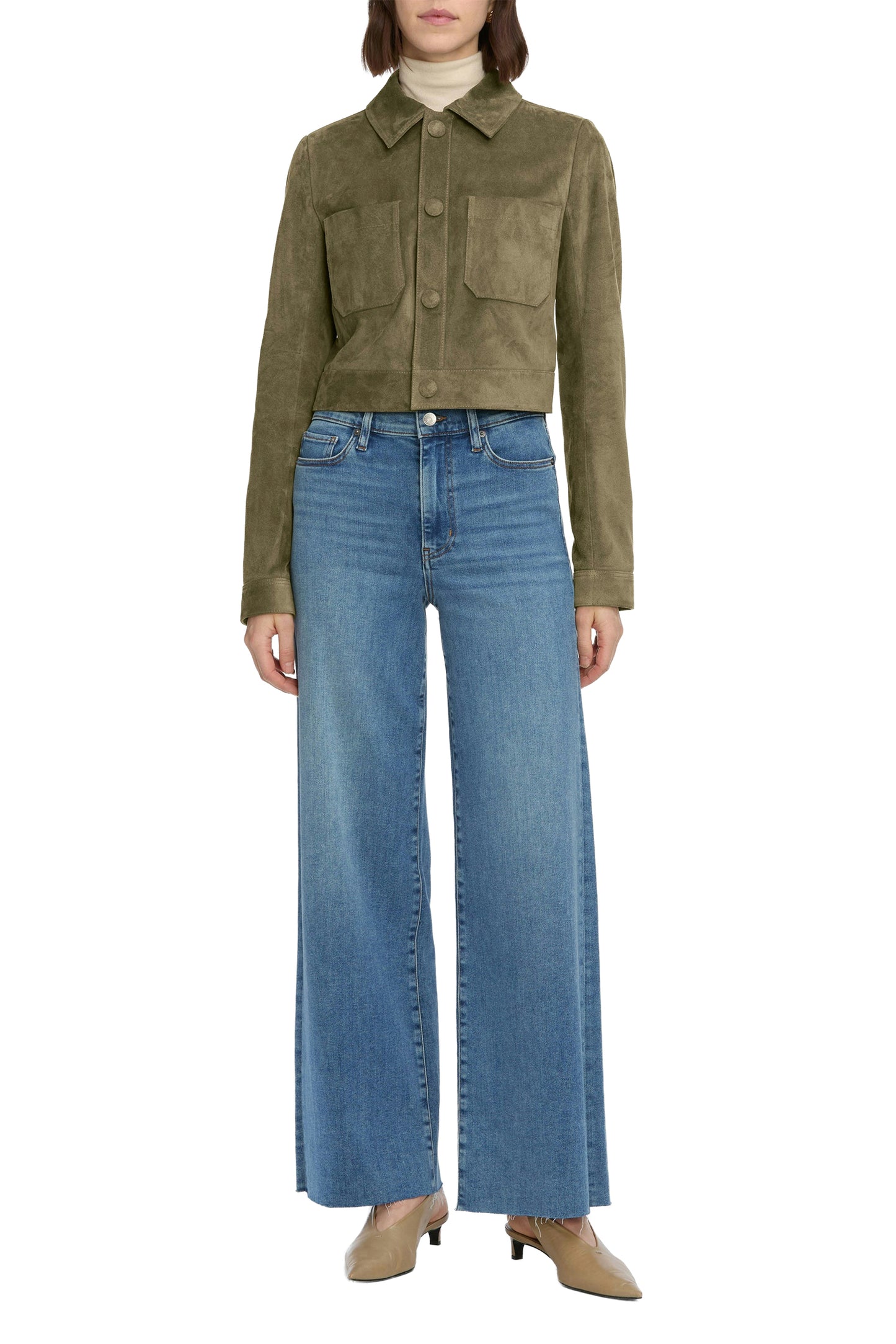 FRAME Le Slim Palazzo Jeans - Flip Raw After