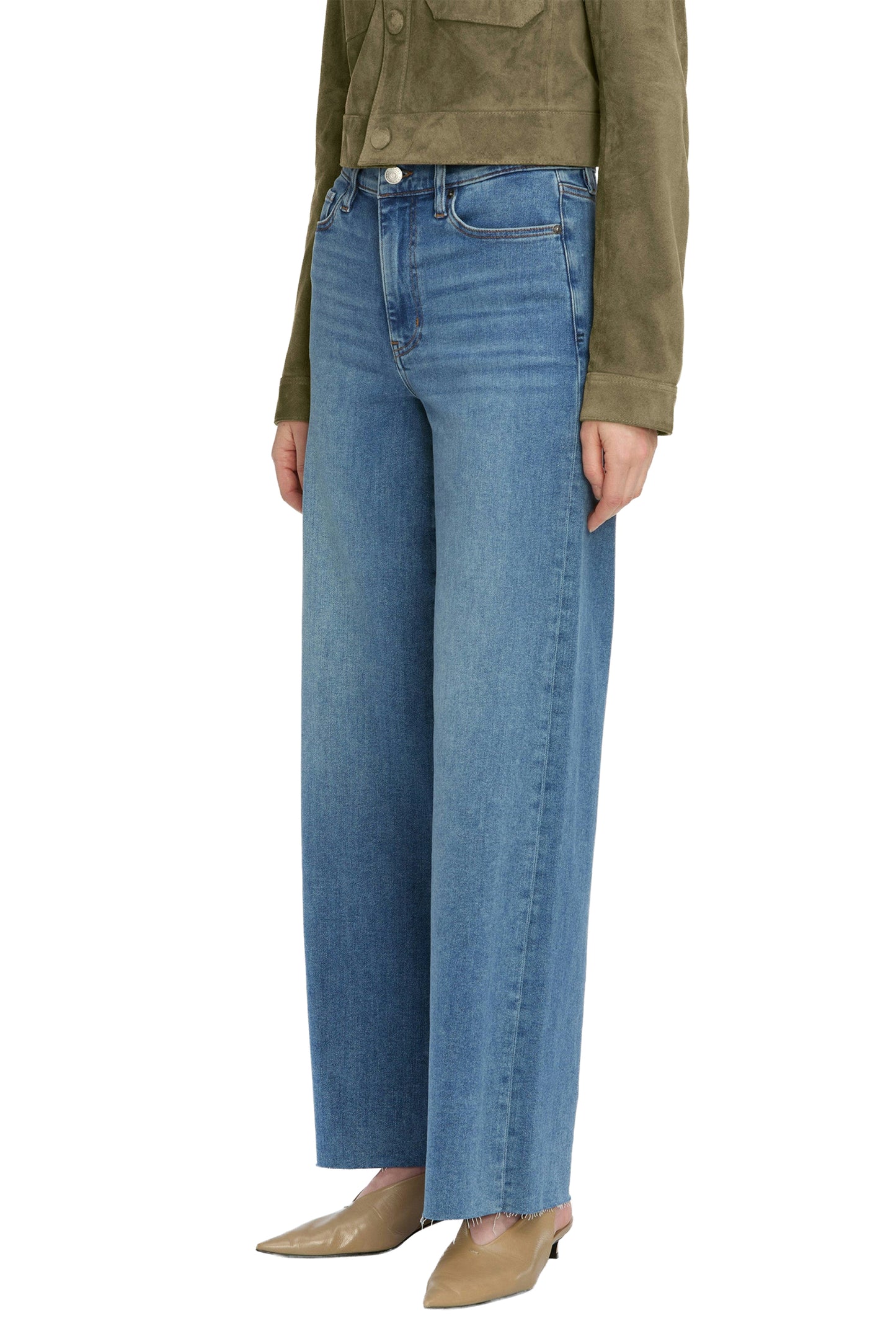 FRAME Le Slim Palazzo Jeans - Flip Raw After