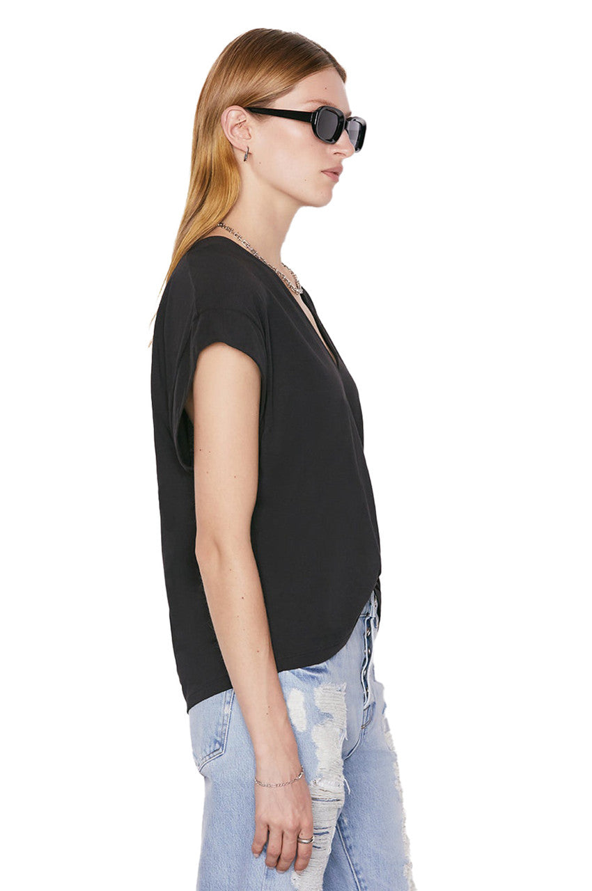 FRAME Le Mid Rise V Neck Tee