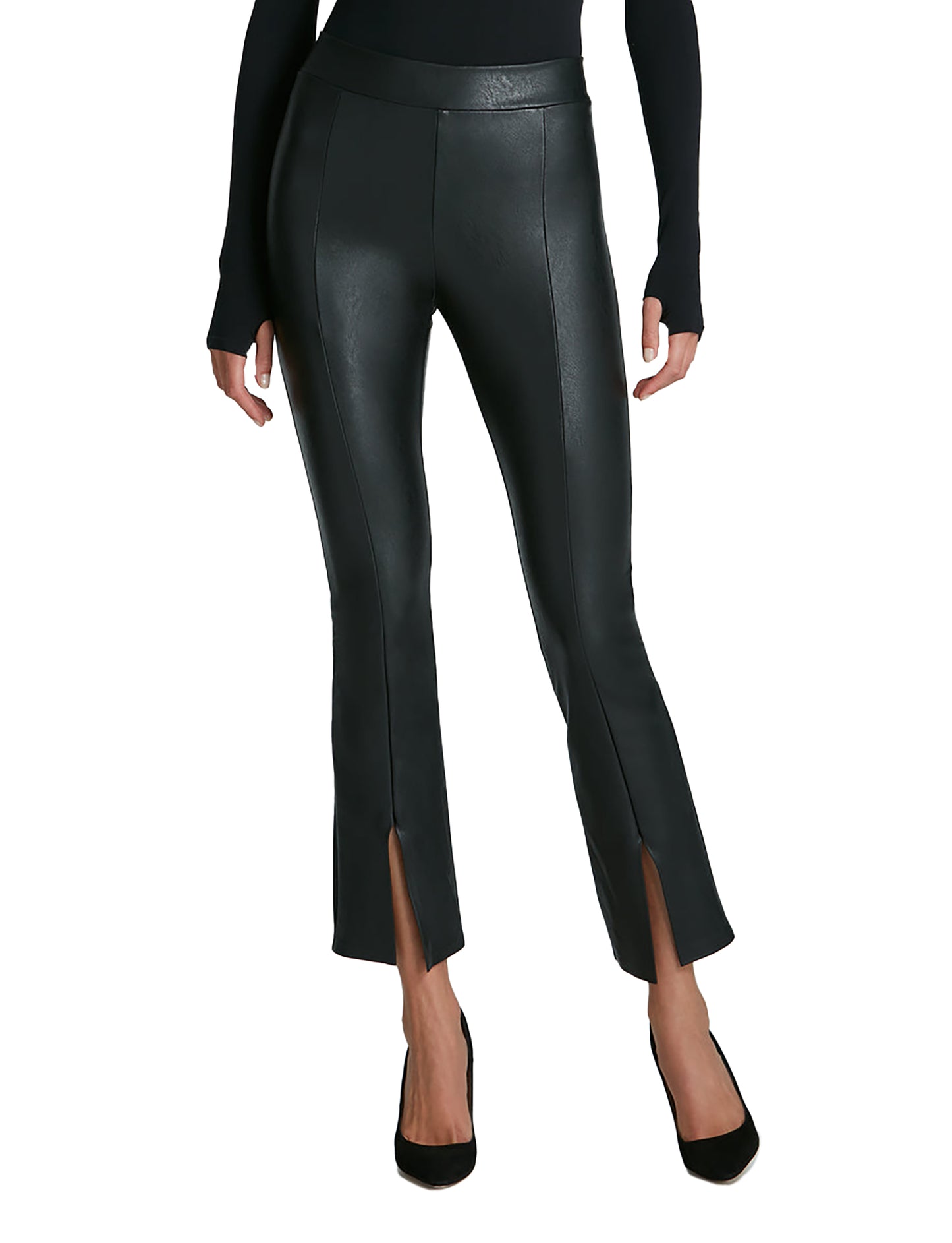 Commando Faux Leather Split Front Leggings