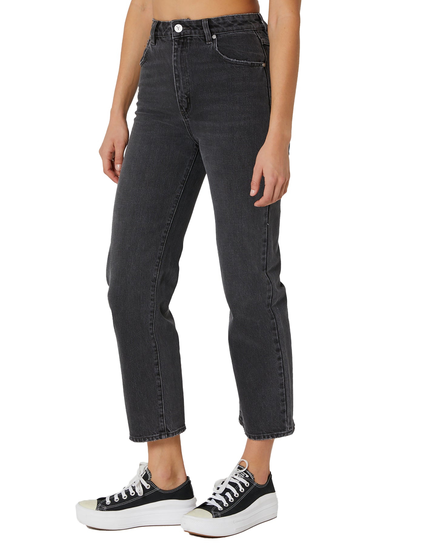 Abrand Venice Straight Bobbi In Washed Black
