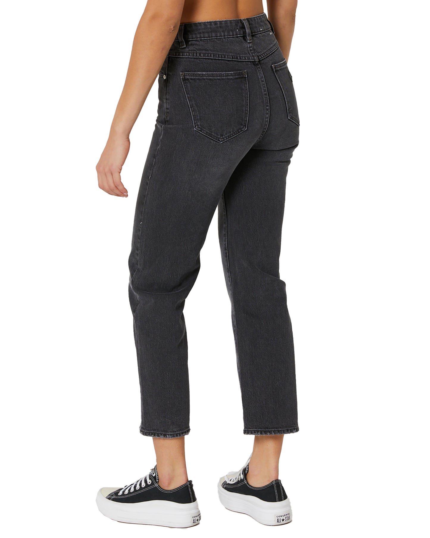 Abrand Venice Straight Bobbi In Washed Black