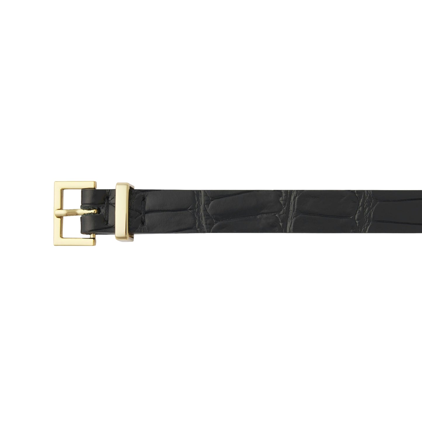 FRAME The Petite Croc Belt - Black