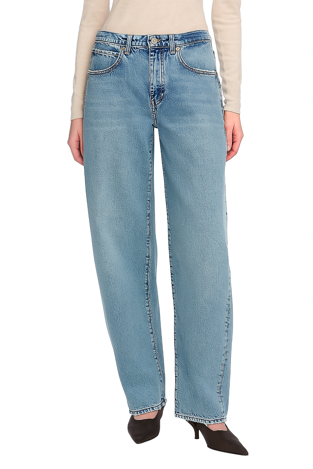 FRAME Low Slung Barrel Jeans - Dollhouse