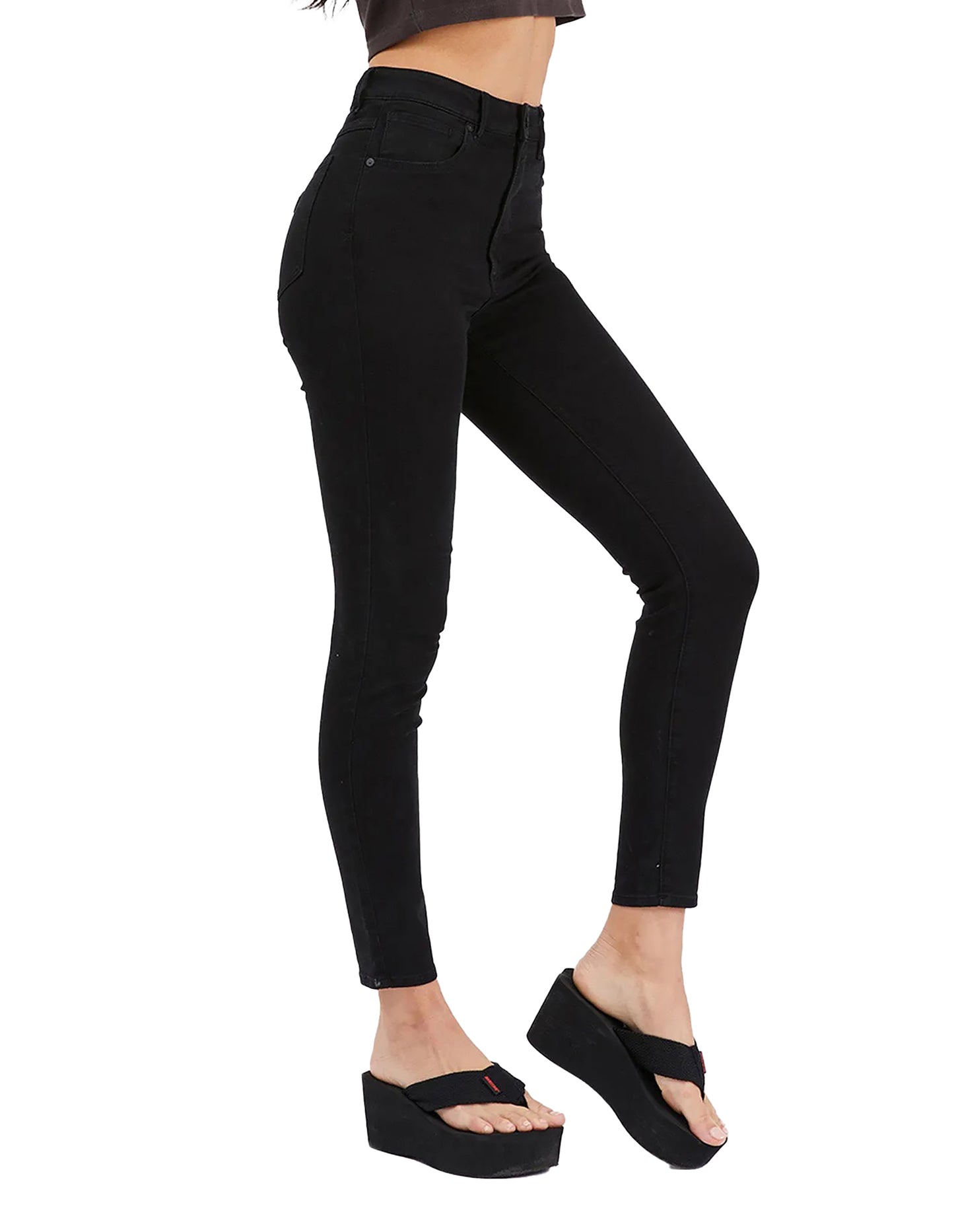 Abrand High Skinny Ankle Basher In Black Magic