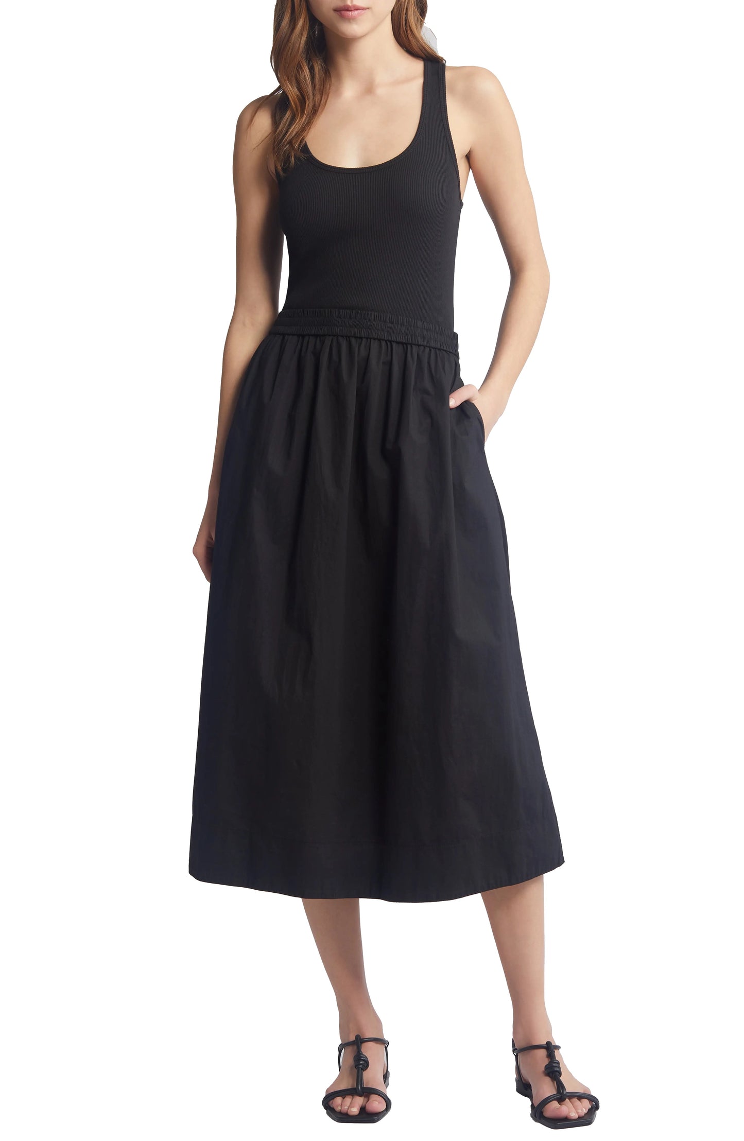 Nation LTD Sadelle Clean Combo Midi Dress