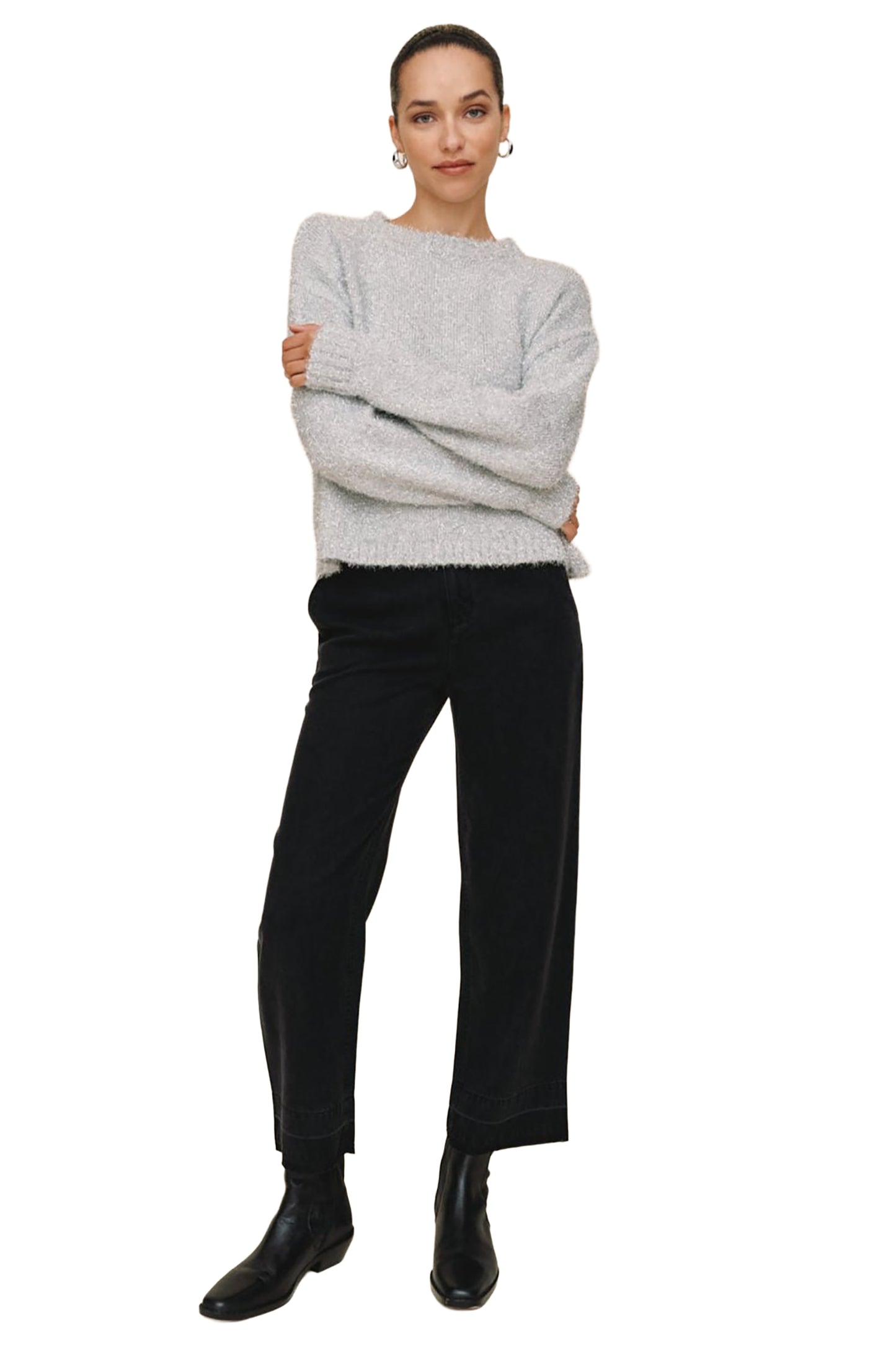 Bella Dahl Slouchy Metallic Sweater