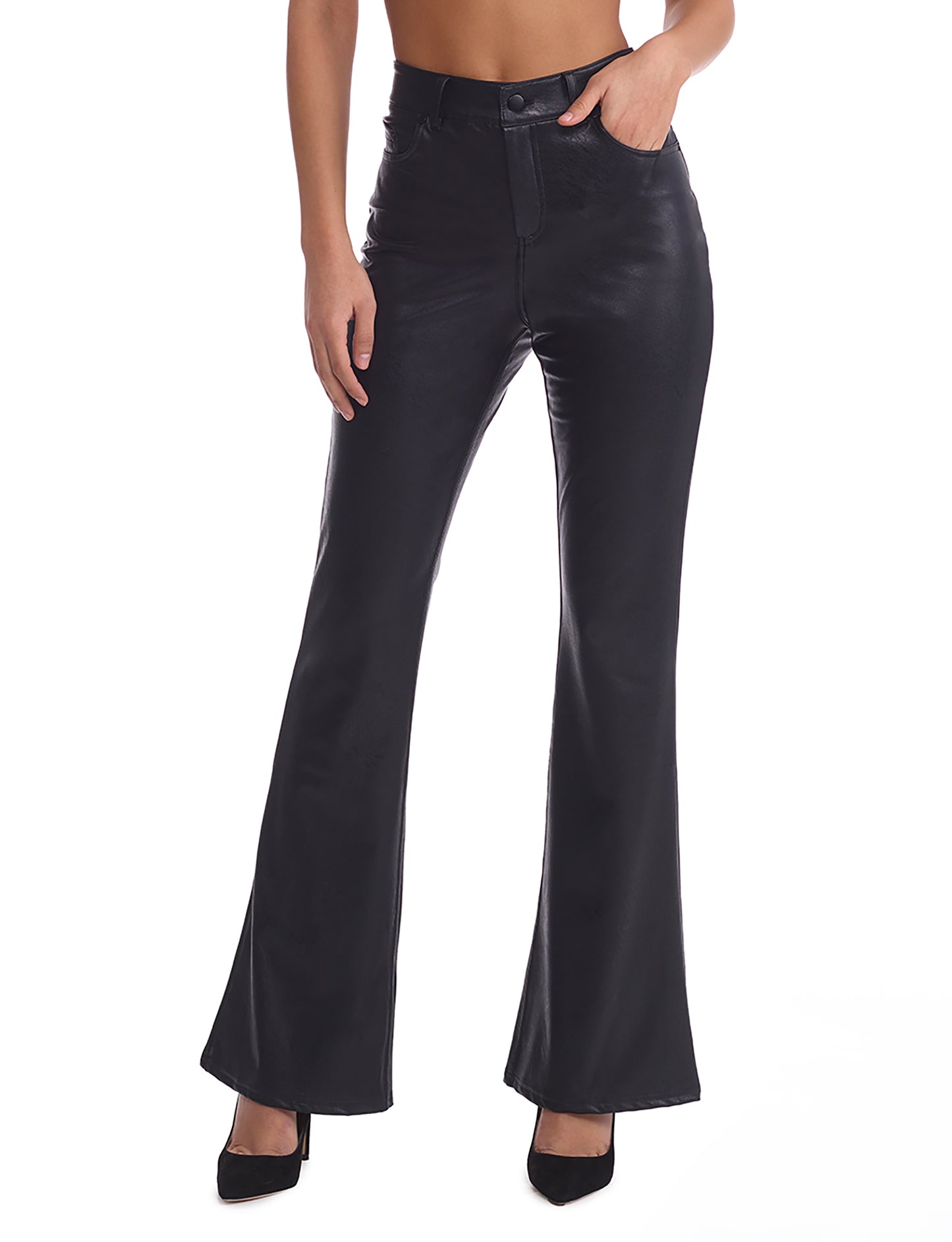 Commando Faux Leather Five Pocket Flare Pants