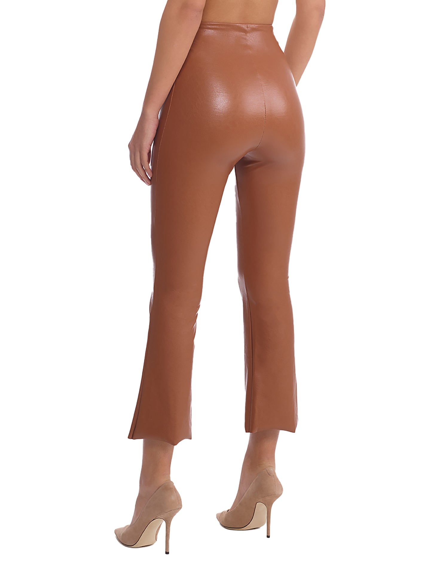 Commando Faux Leather Crop Flared Leggings