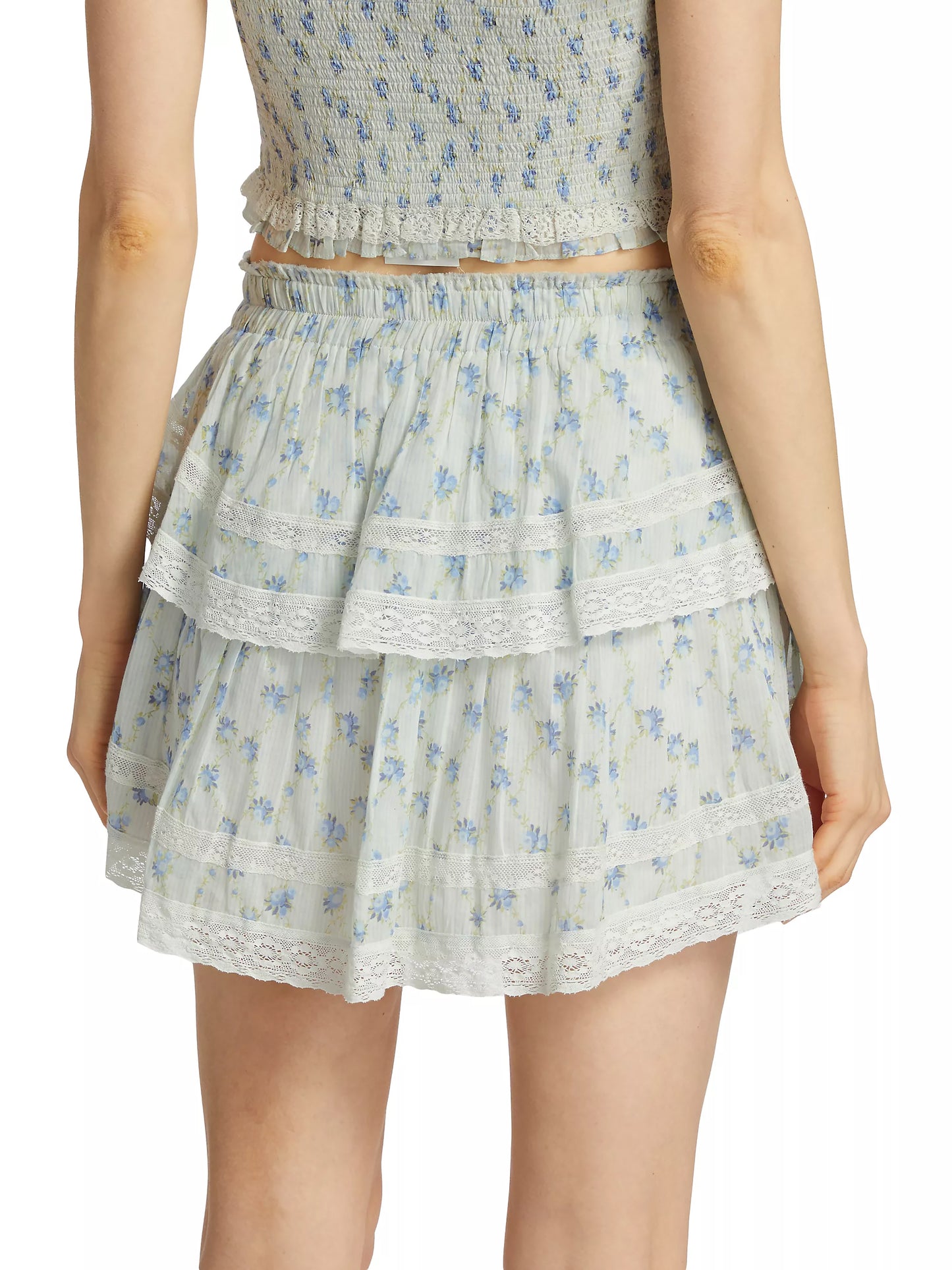 LOVESHACKFANCY Ruffle Mini Skirt