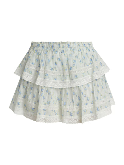 LOVESHACKFANCY Ruffle Mini Skirt