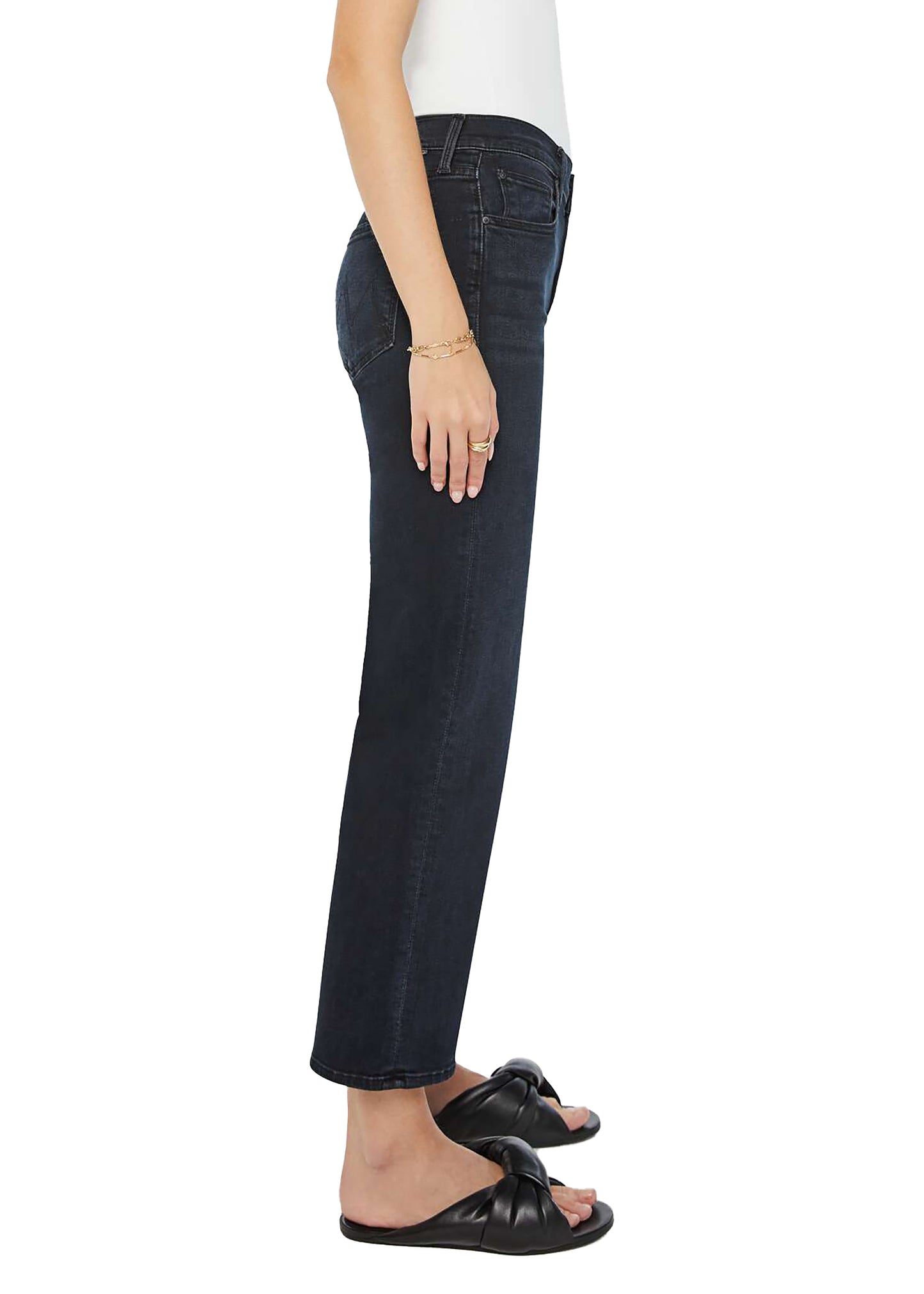 MOTHER Mid Rise Rambler Zip Ankle Jeans - Night In Venice