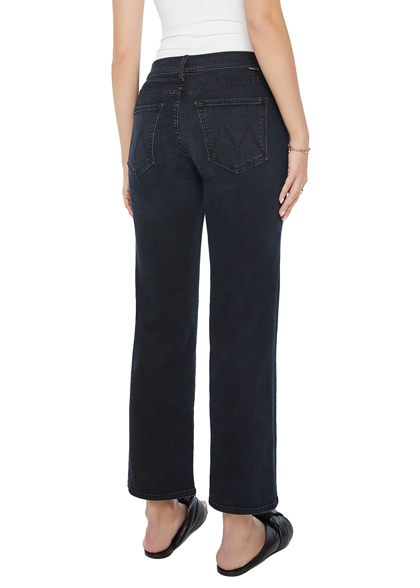 MOTHER Mid Rise Rambler Zip Ankle Jeans - Night In Venice