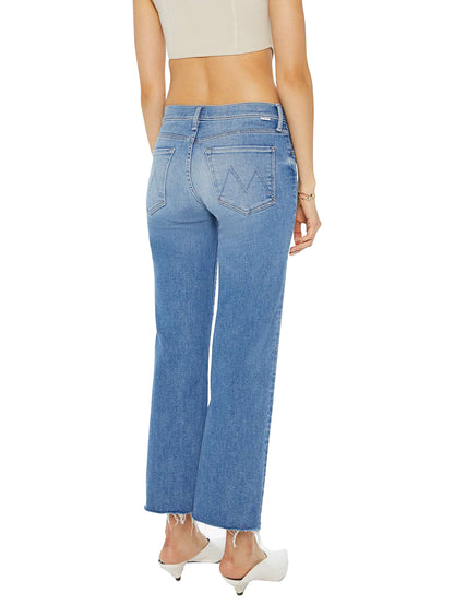 MOTHER The Mid Rise Rambler Zip Ankle Fray Jeans -  Enjoy The Ride