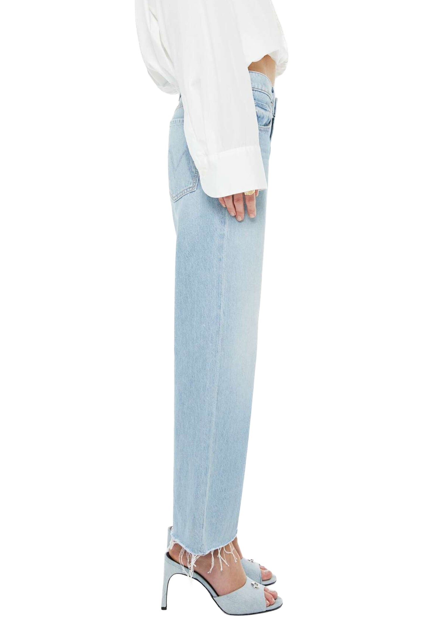 MOTHER The Mid Rise Rambler Zip Ankle Fray - Few & Far Between