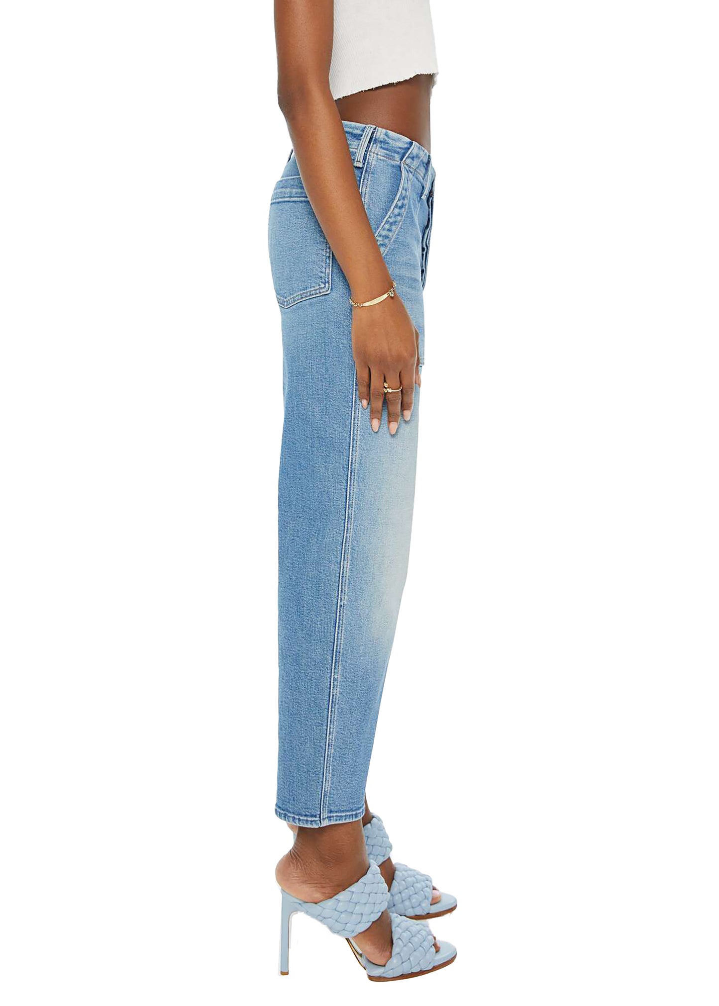 MOTHER The Patch Pocket Private Flood Jeans - Flag Me Down