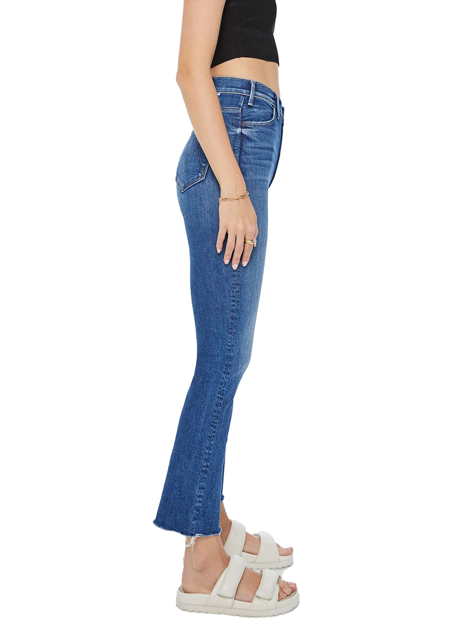 MOTHER The Hustler Ankle Fray Jeans -  Grasping At Straws