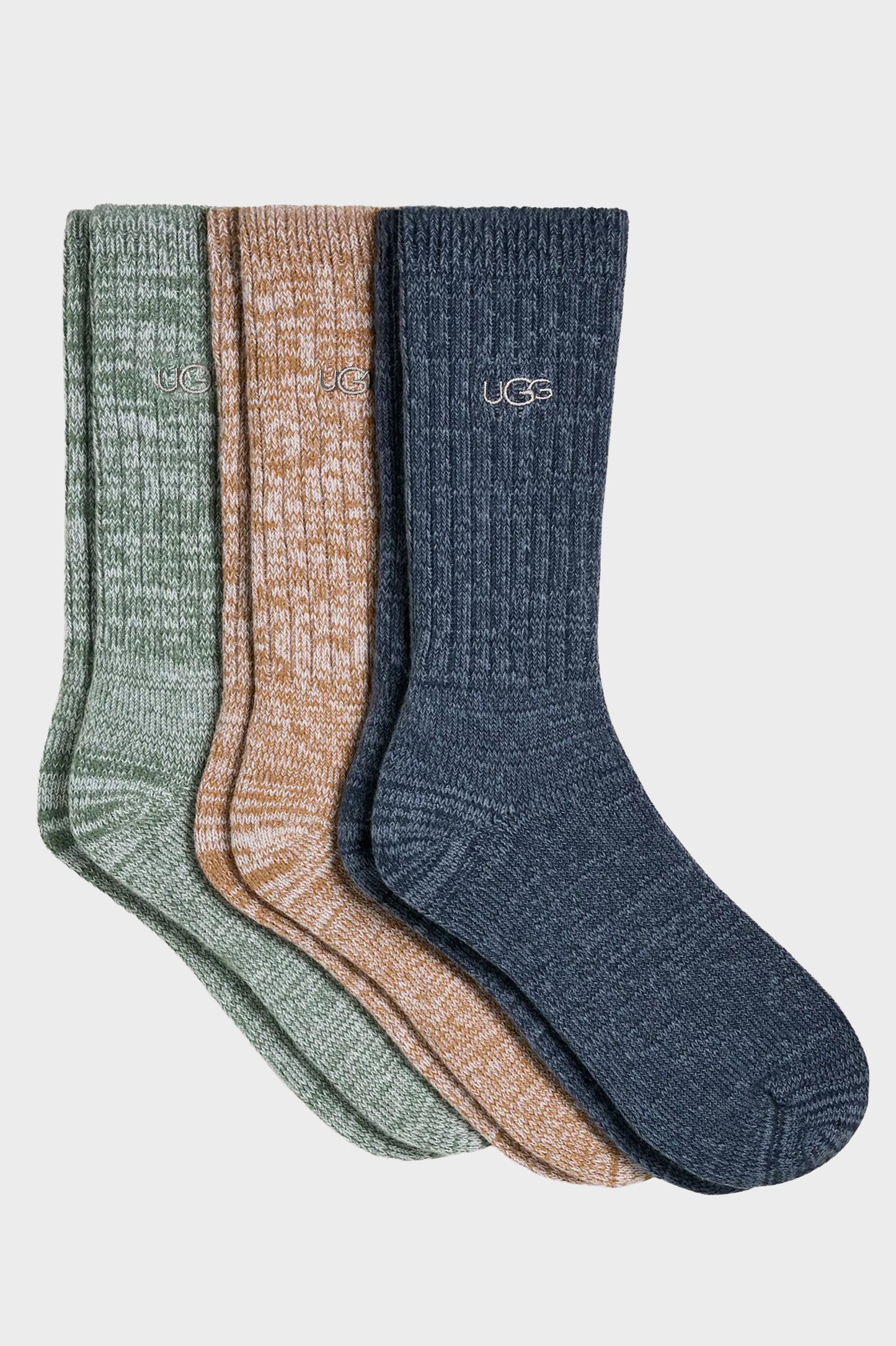 UGG Socks - Men's Trey Rib Knit Cozy Socks - 3 Pack