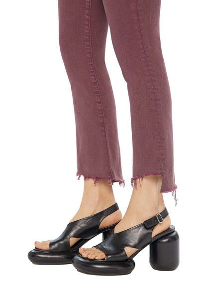 MOTHER The Insider Crop Step Fray - Mauve Wine