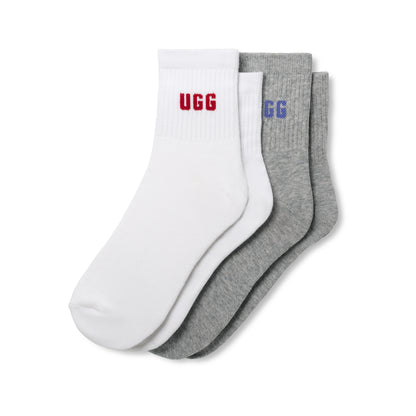 UGG Quinlin Logo Quarter 2 Pack Socks