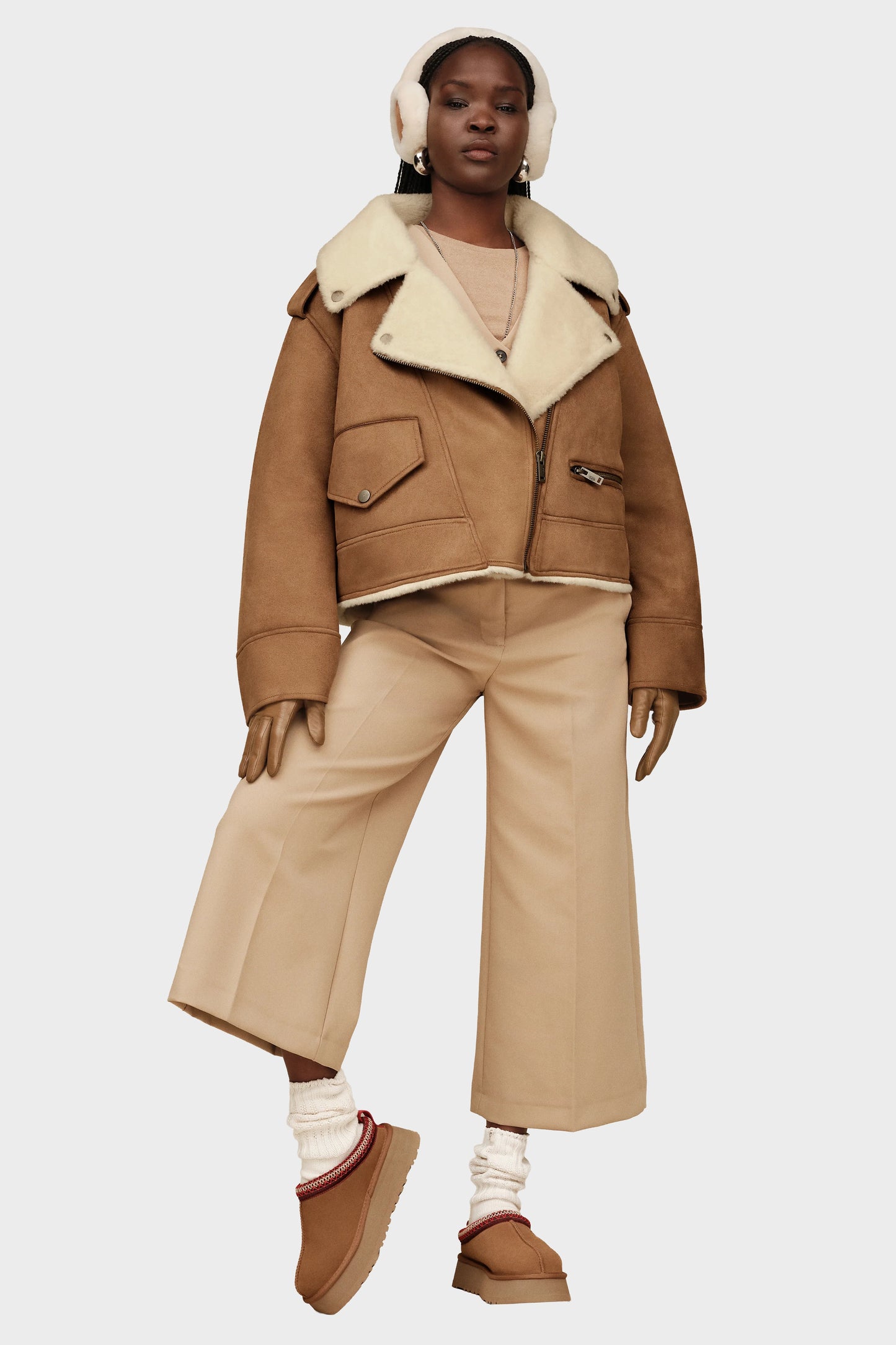 UGG Finnian LuxeFluff Moto Jacket